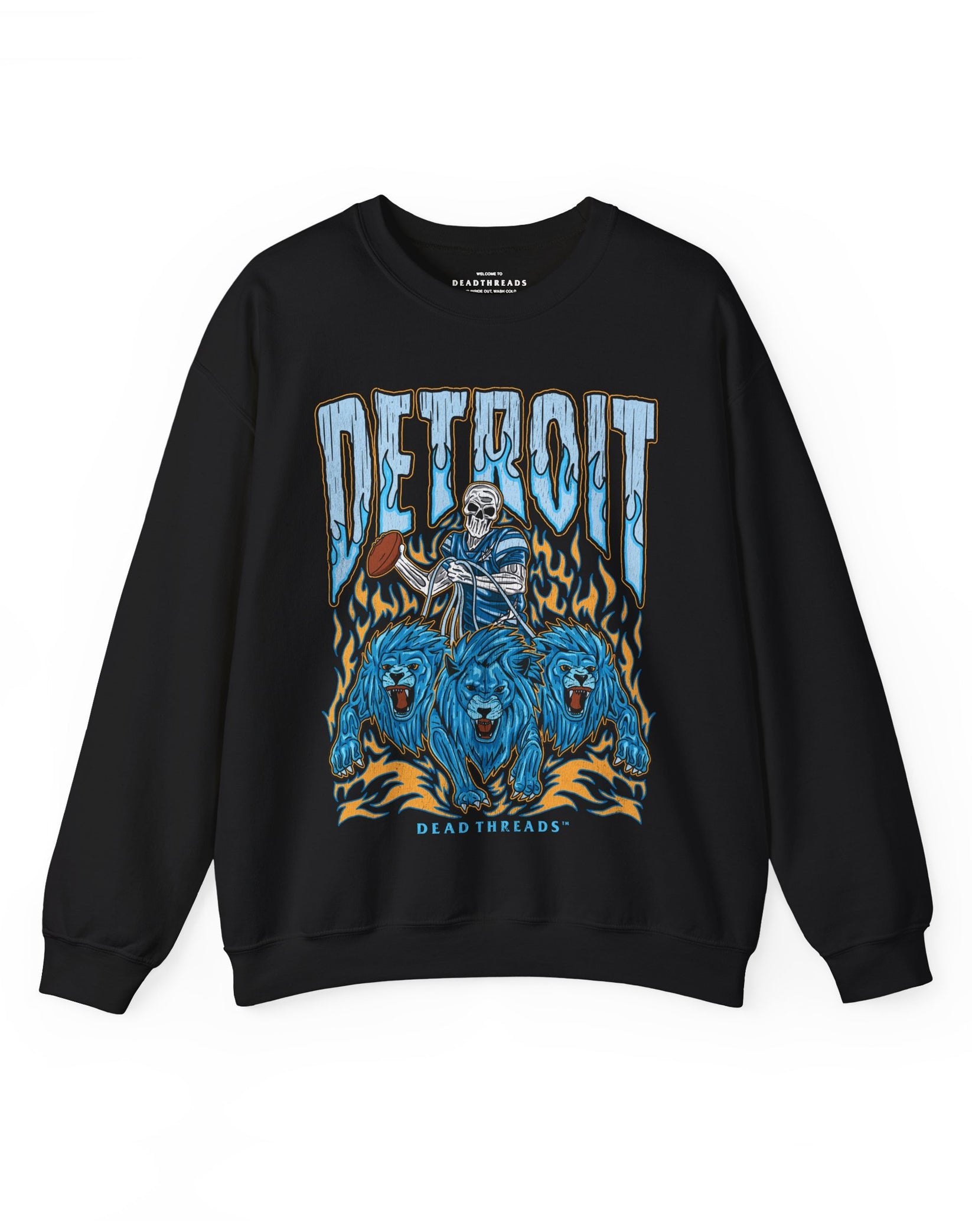 DETROIT FOOTBALL v1 CREWNECK SWEATSHIRT – Sweatshirt – Dead Threads Apparel