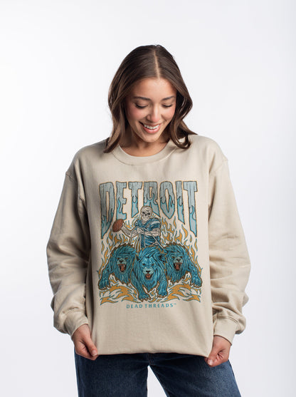 DETROIT FOOTBALL v1 CREWNECK SWEATSHIRT – Sweatshirt – Dead Threads Apparel