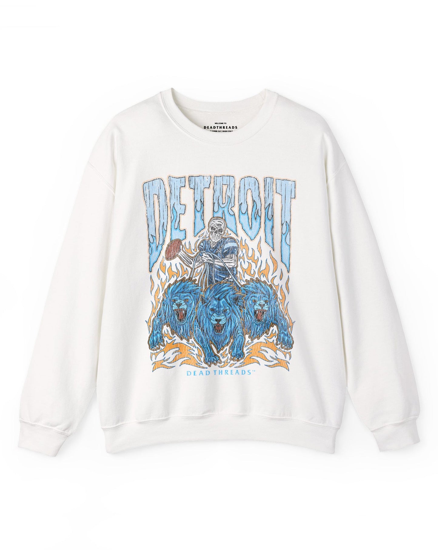 DETROIT FOOTBALL v1 CREWNECK SWEATSHIRT – Sweatshirt – Dead Threads Apparel