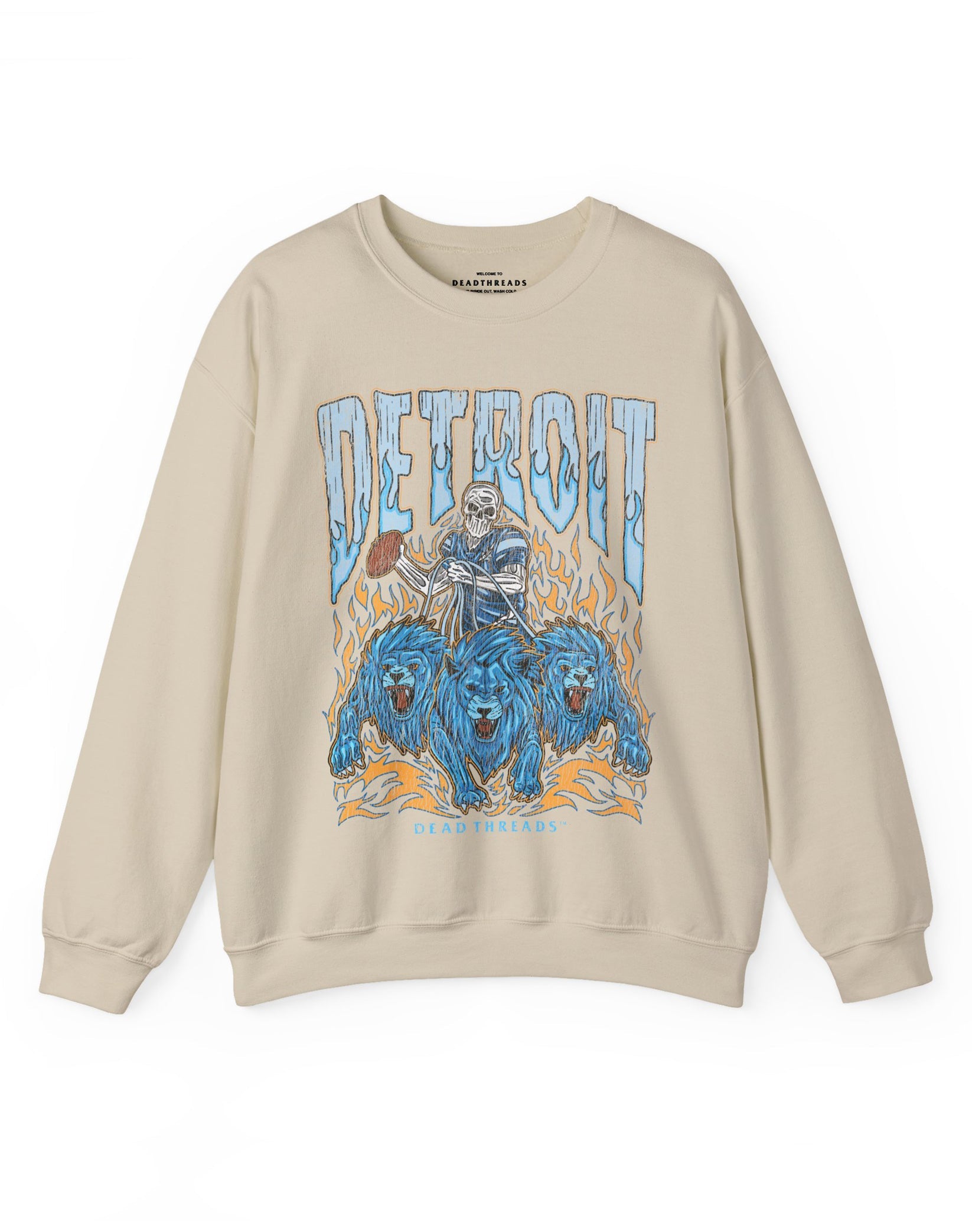 DETROIT FOOTBALL v1 CREWNECK SWEATSHIRT – Sweatshirt – Dead Threads Apparel