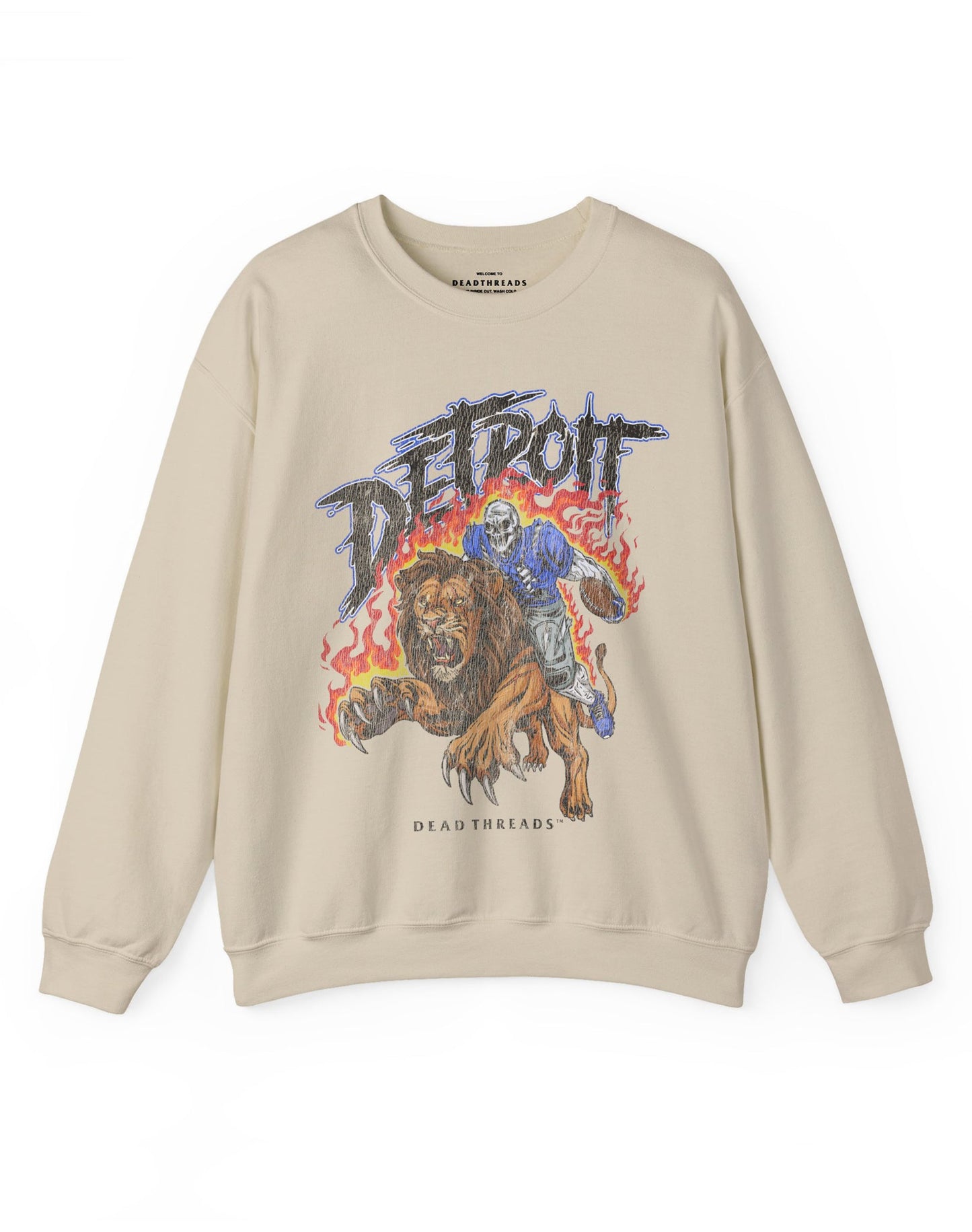 DETROIT FOOTBALL v2 CREWNECK SWEATSHIRT – Sweatshirt – Dead Threads Apparel