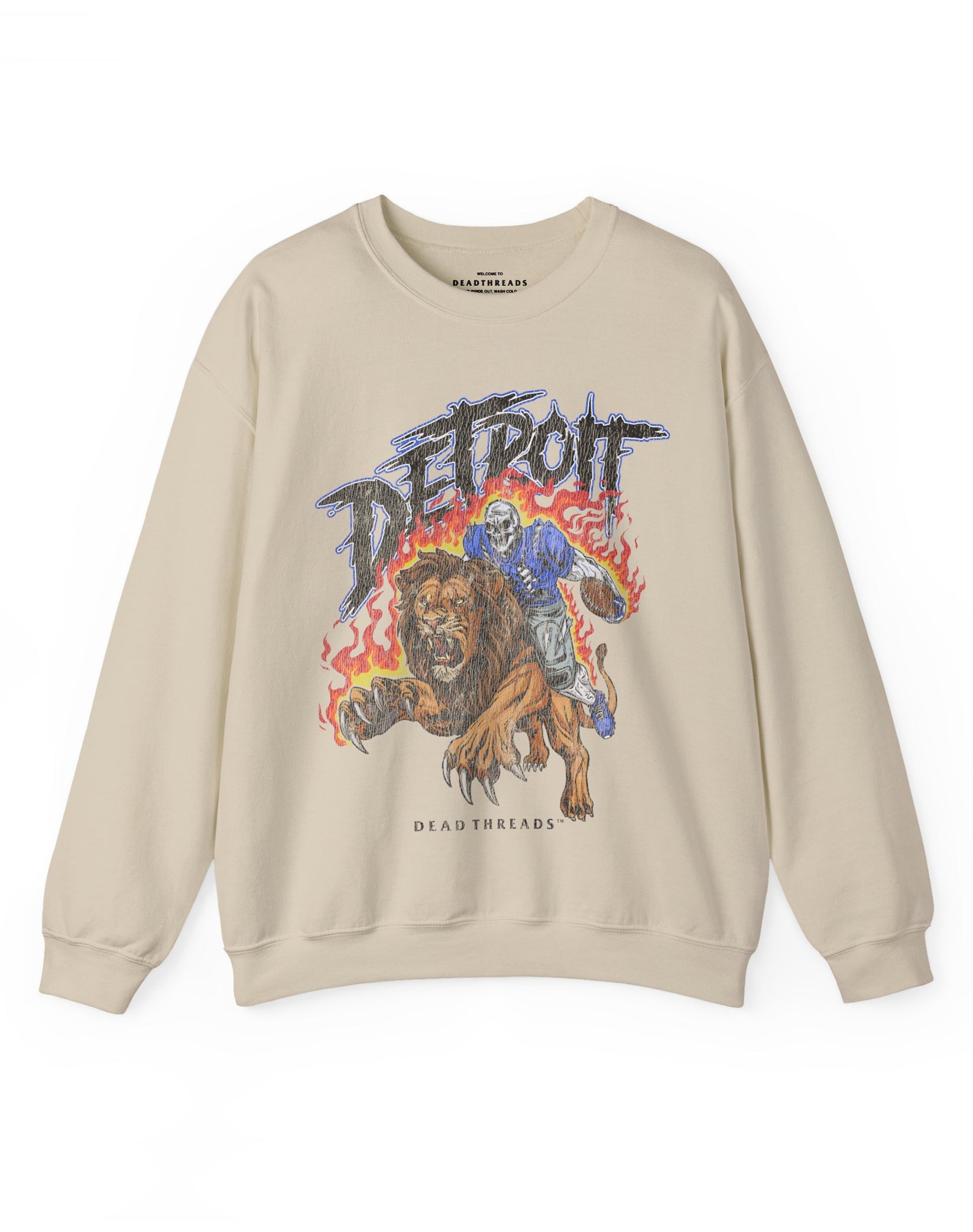 DETROIT FOOTBALL v2 CREWNECK SWEATSHIRT – Sweatshirt – Dead Threads Apparel
