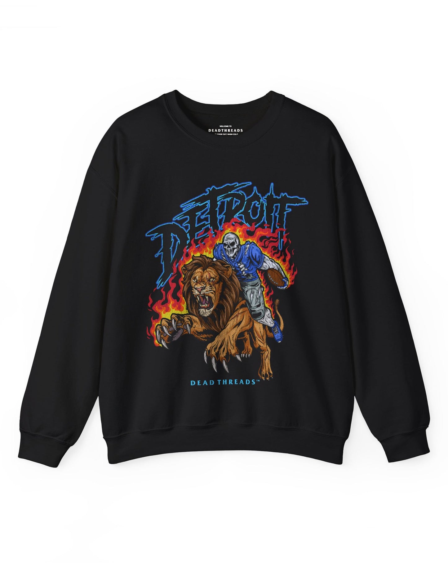 DETROIT FOOTBALL v2 CREWNECK SWEATSHIRT – Sweatshirt – Dead Threads Apparel