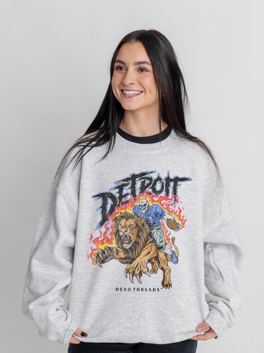 DETROIT FOOTBALL v2 CREWNECK SWEATSHIRT – Sweatshirt – Dead Threads Apparel