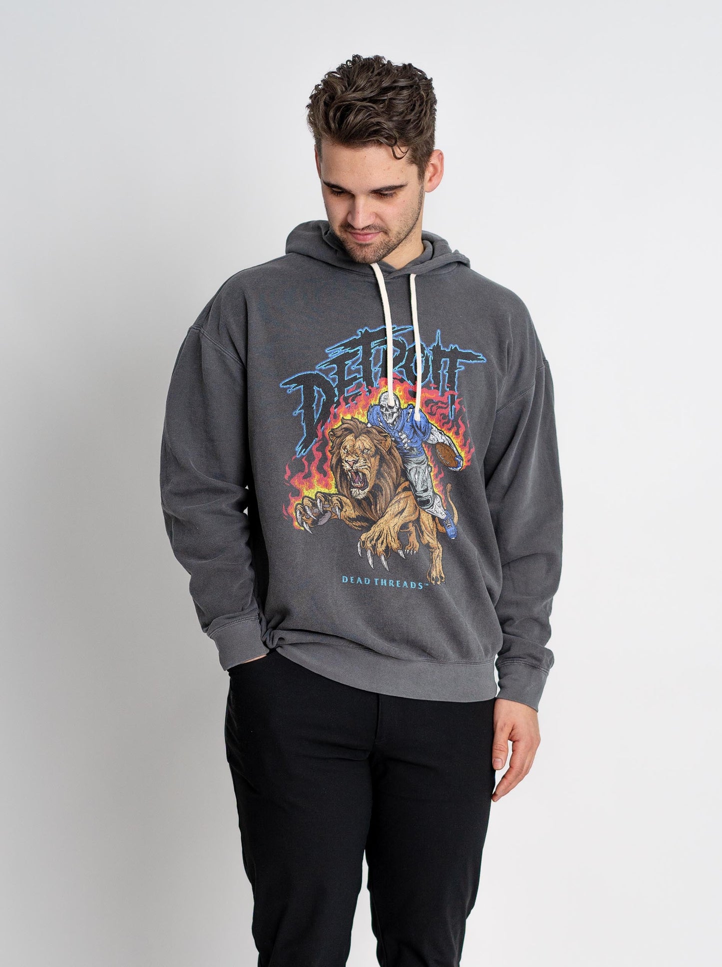 DETROIT FOOTBALL v2 - LIGHTWEIGHT HOODIE – Lightweight – Dead Threads Apparel