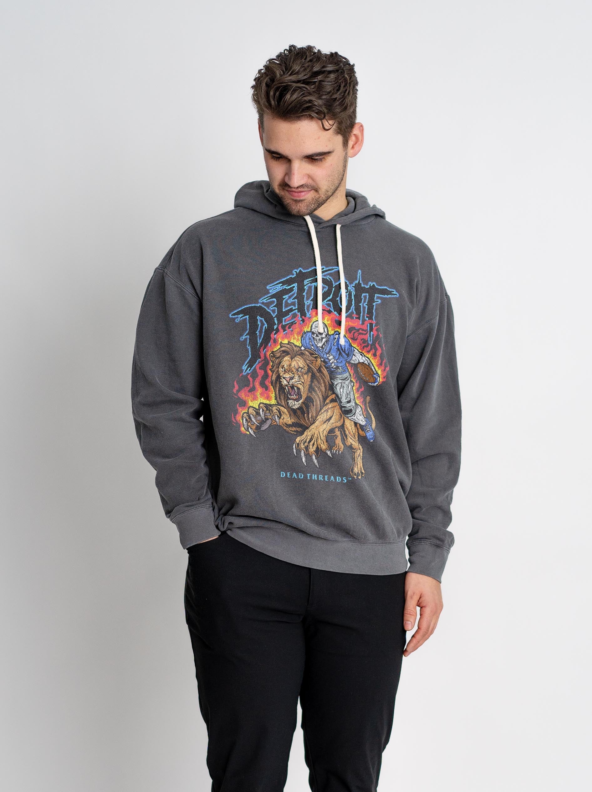 DETROIT FOOTBALL v2 - LIGHTWEIGHT HOODIE – Lightweight – Dead Threads Apparel