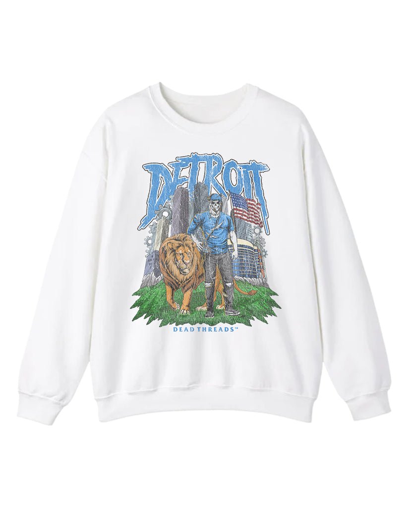 DETROIT FOOTBALL v3 CREWNECK SWEATSHIRT – Sweatshirt – Dead Threads Apparel