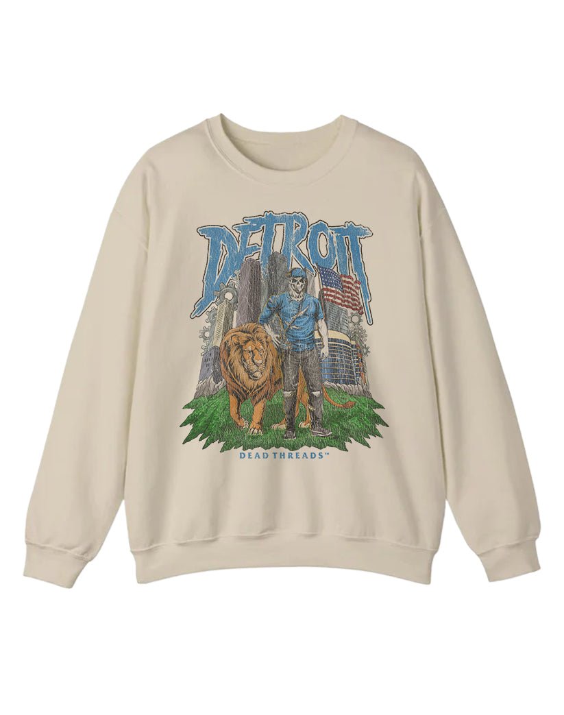 DETROIT FOOTBALL v3 CREWNECK SWEATSHIRT – Sweatshirt – Dead Threads Apparel
