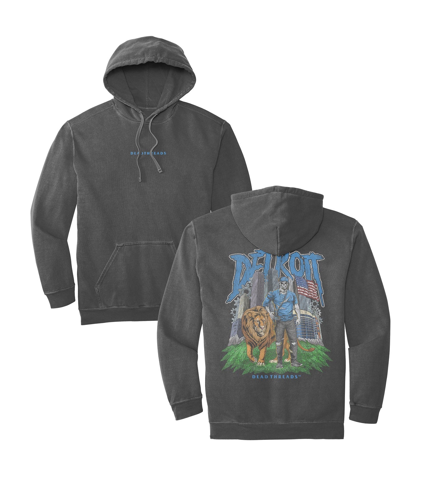 DETROIT FOOTBALL v3 - “DT ESSENTIAL" HOODIE – Hoodie – Dead Threads Apparel