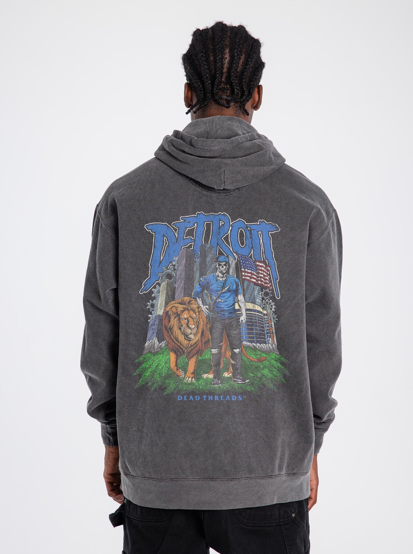 DETROIT FOOTBALL v3 - “DT ESSENTIAL" HOODIE – Hoodie – Dead Threads Apparel