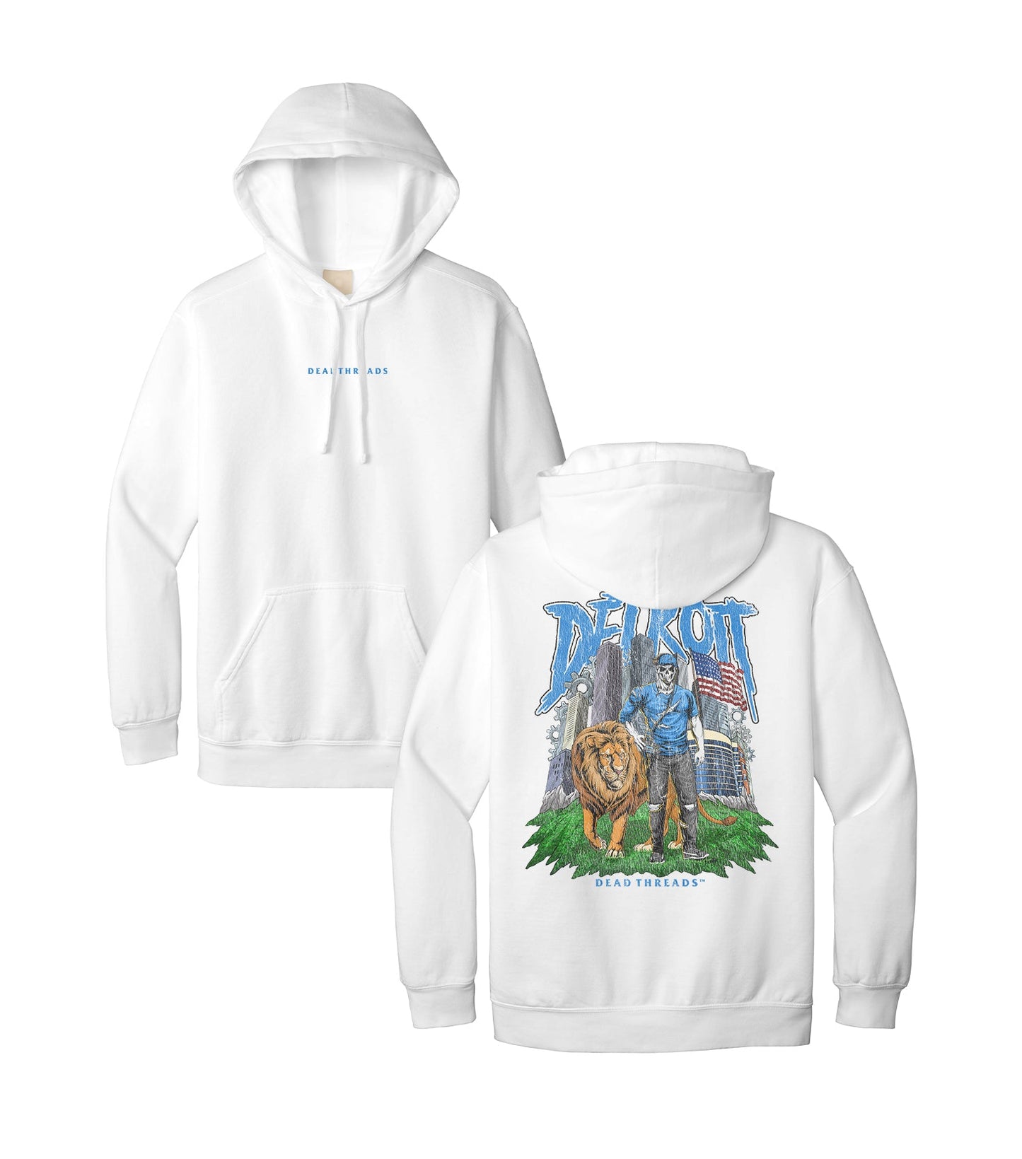 DETROIT FOOTBALL v3 - “DT ESSENTIAL" HOODIE – Hoodie – Dead Threads Apparel