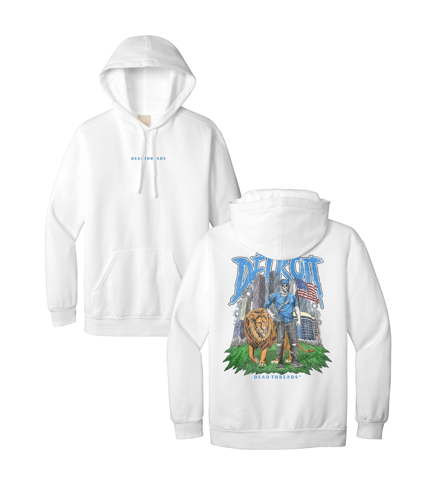 DETROIT FOOTBALL v3 - “DT ESSENTIAL" HOODIE – Hoodie – Dead Threads Apparel
