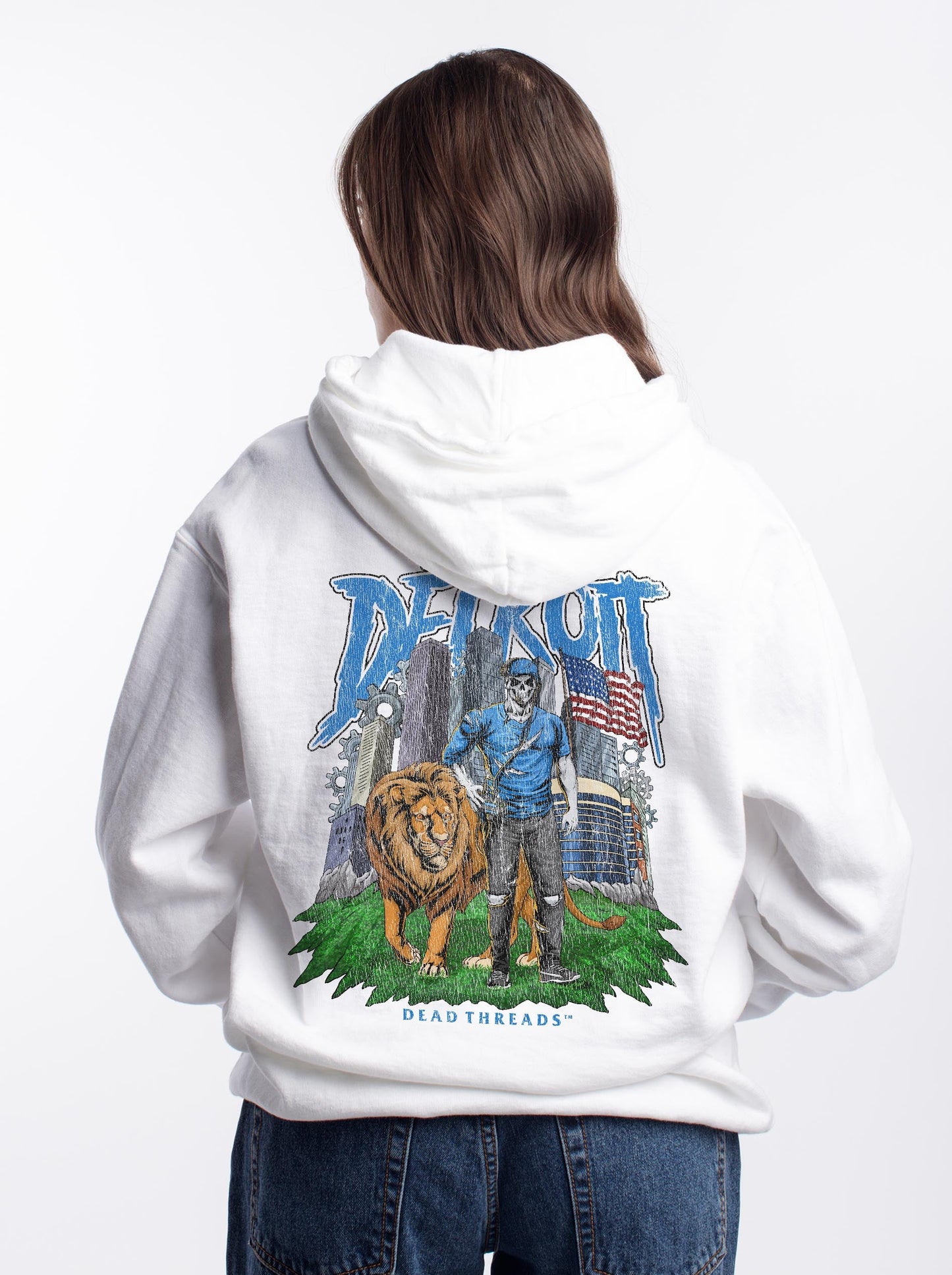 DETROIT FOOTBALL v3 - “DT ESSENTIAL" HOODIE – Hoodie – Dead Threads Apparel