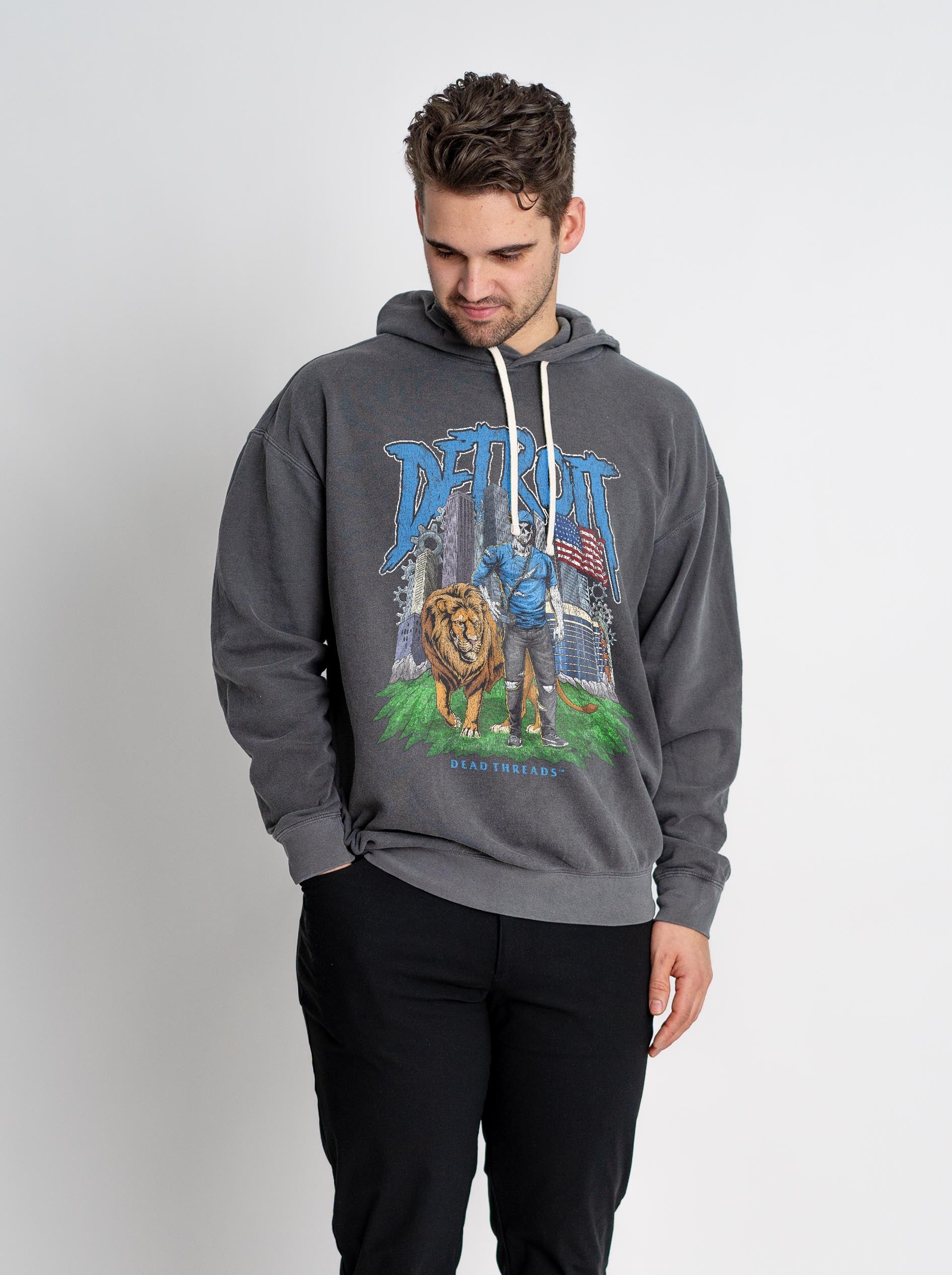 DETROIT FOOTBALL v3 - LIGHTWEIGHT HOODIE – Lightweight – Dead Threads Apparel