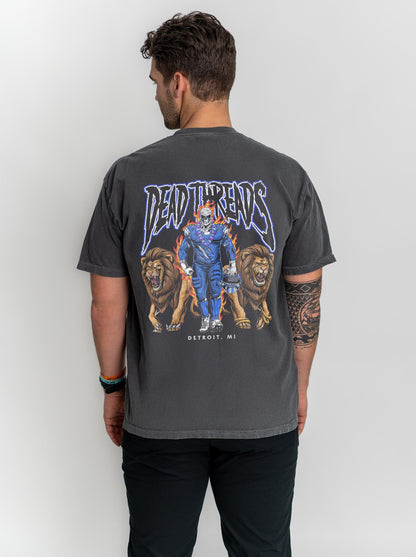 DETROIT FOOTBALL v4 - “3 SKULL” PREMIUM T - SHIRT – T-Shirt – Dead Threads Apparel