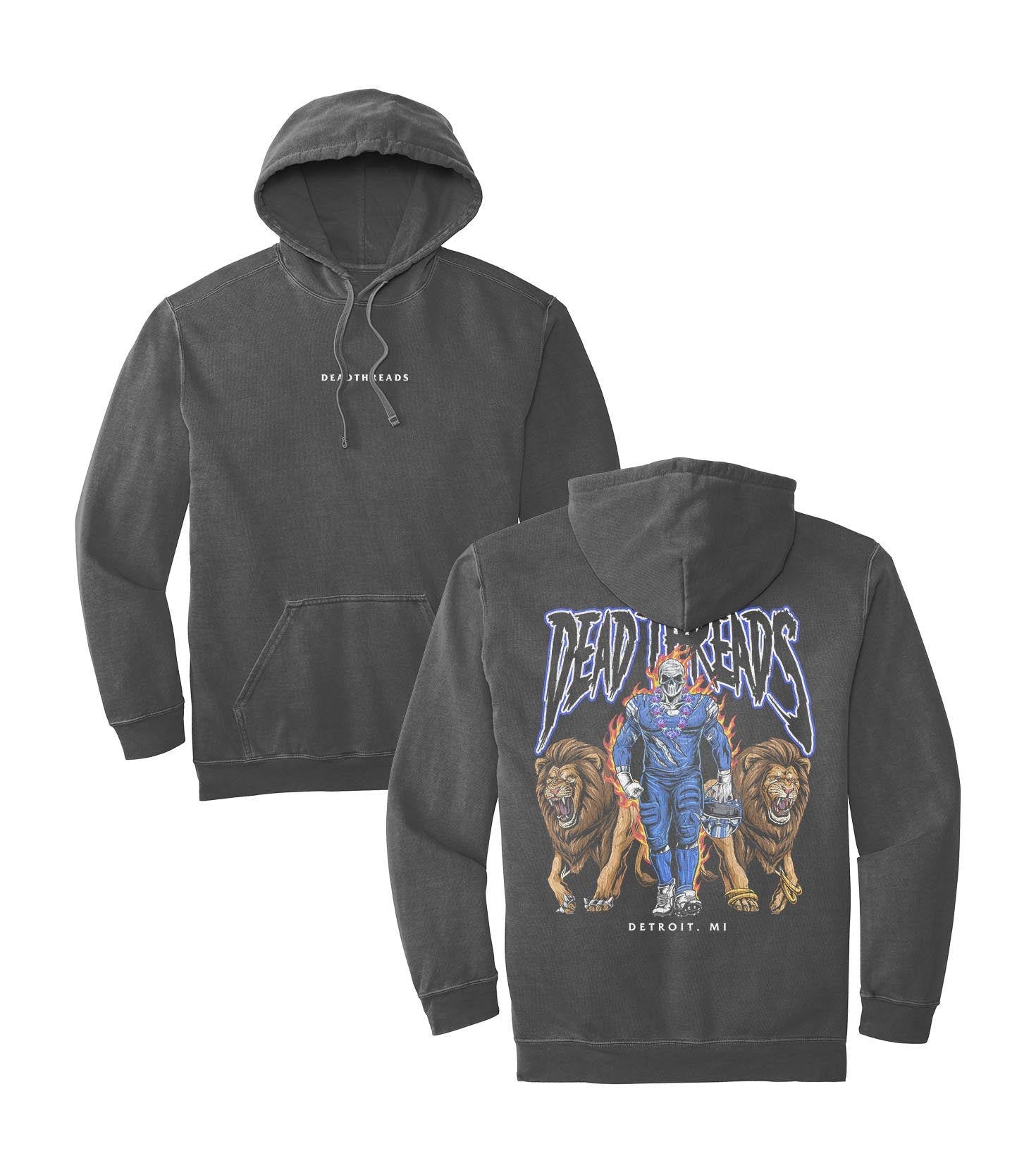 DETROIT FOOTBALL v4 - “DT ESSENTIAL" HOODIE – Hoodie – Dead Threads Apparel