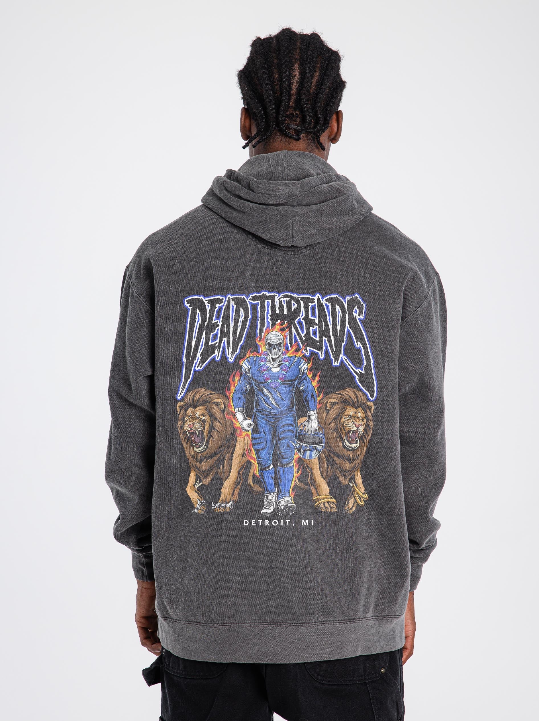 DETROIT FOOTBALL v4 - “DT ESSENTIAL" HOODIE – Hoodie – Dead Threads Apparel