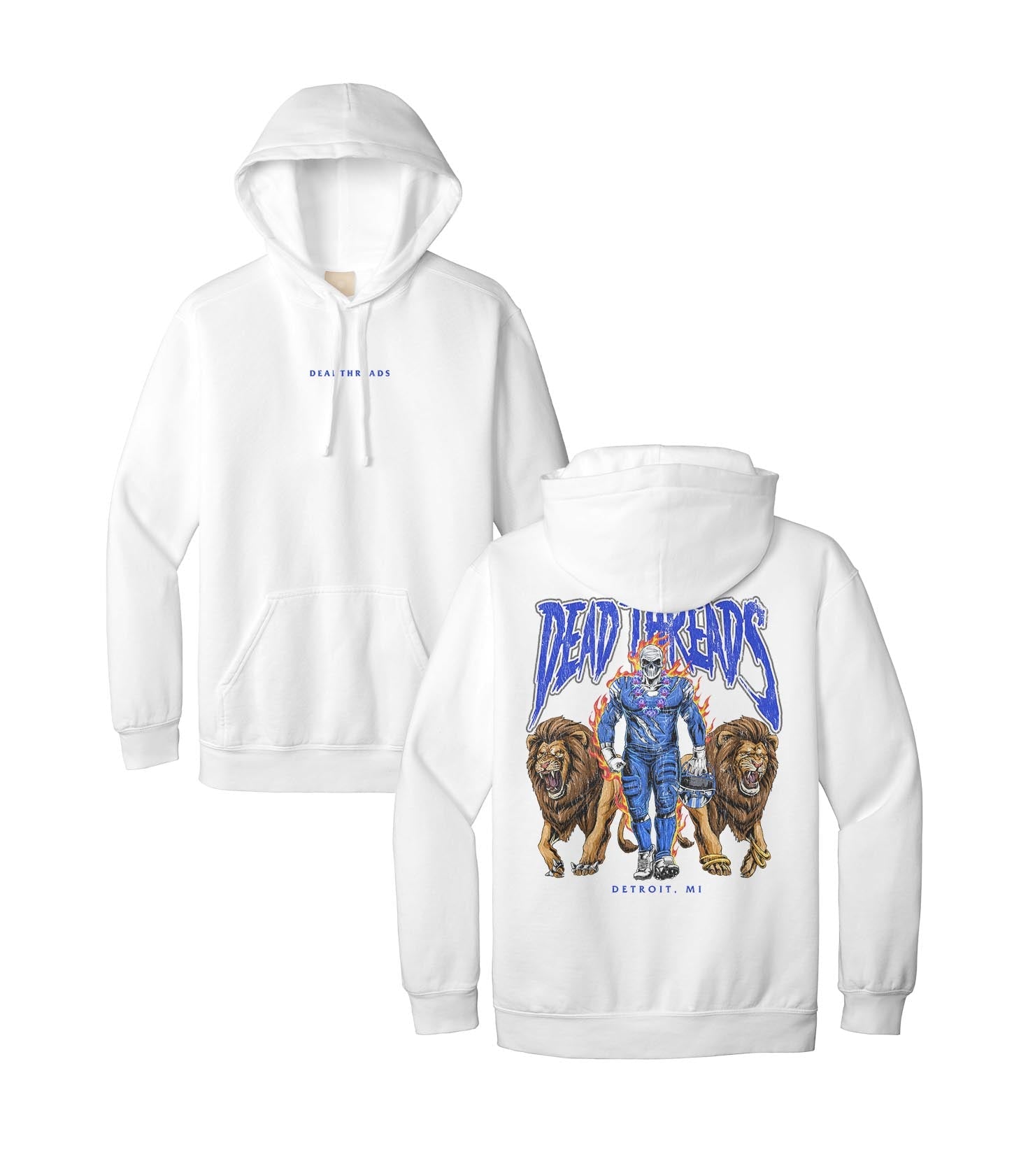 DETROIT FOOTBALL v4 - “DT ESSENTIAL" HOODIE – Hoodie – Dead Threads Apparel