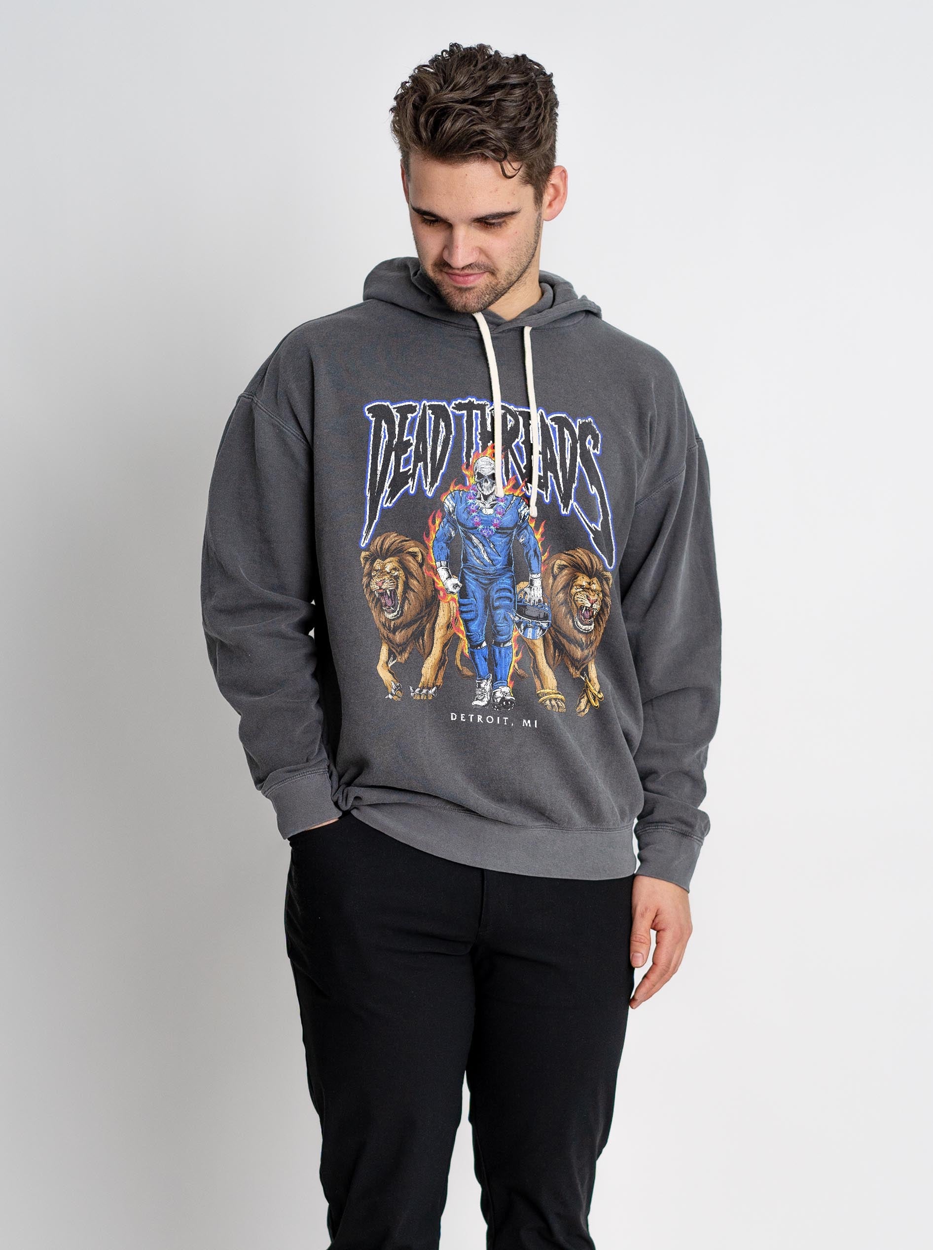 DETROIT FOOTBALL v4 - LIGHTWEIGHT HOODIE – Lightweight – Dead Threads Apparel