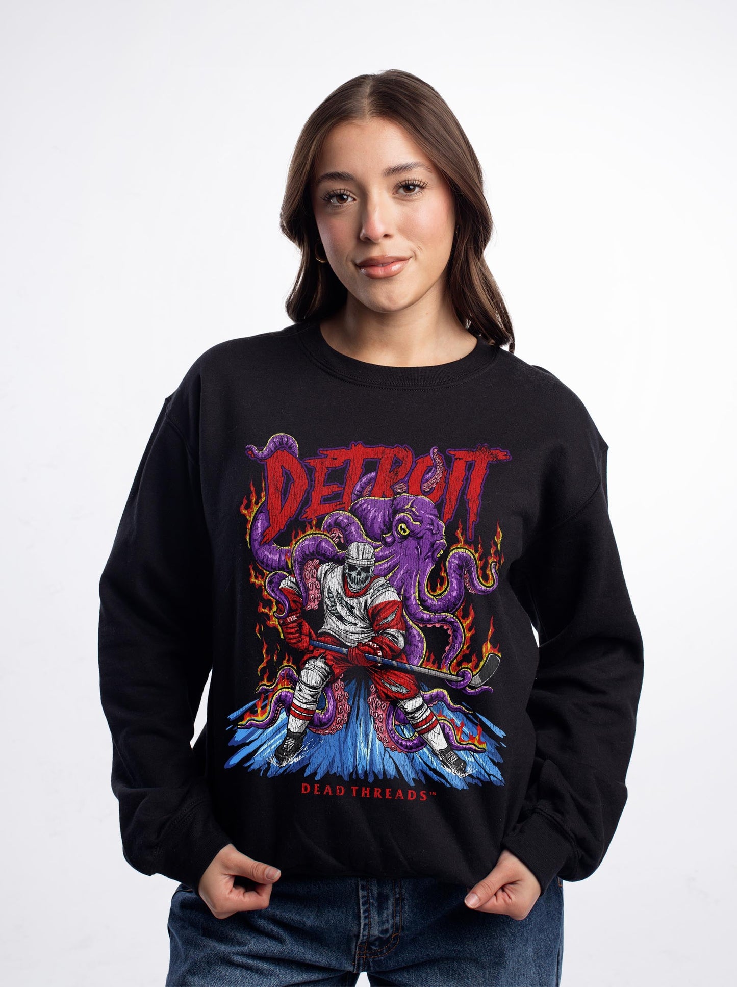 DETROIT HOCKEY CREWNECK SWEATSHIRT – Sweatshirt – Dead Threads Apparel