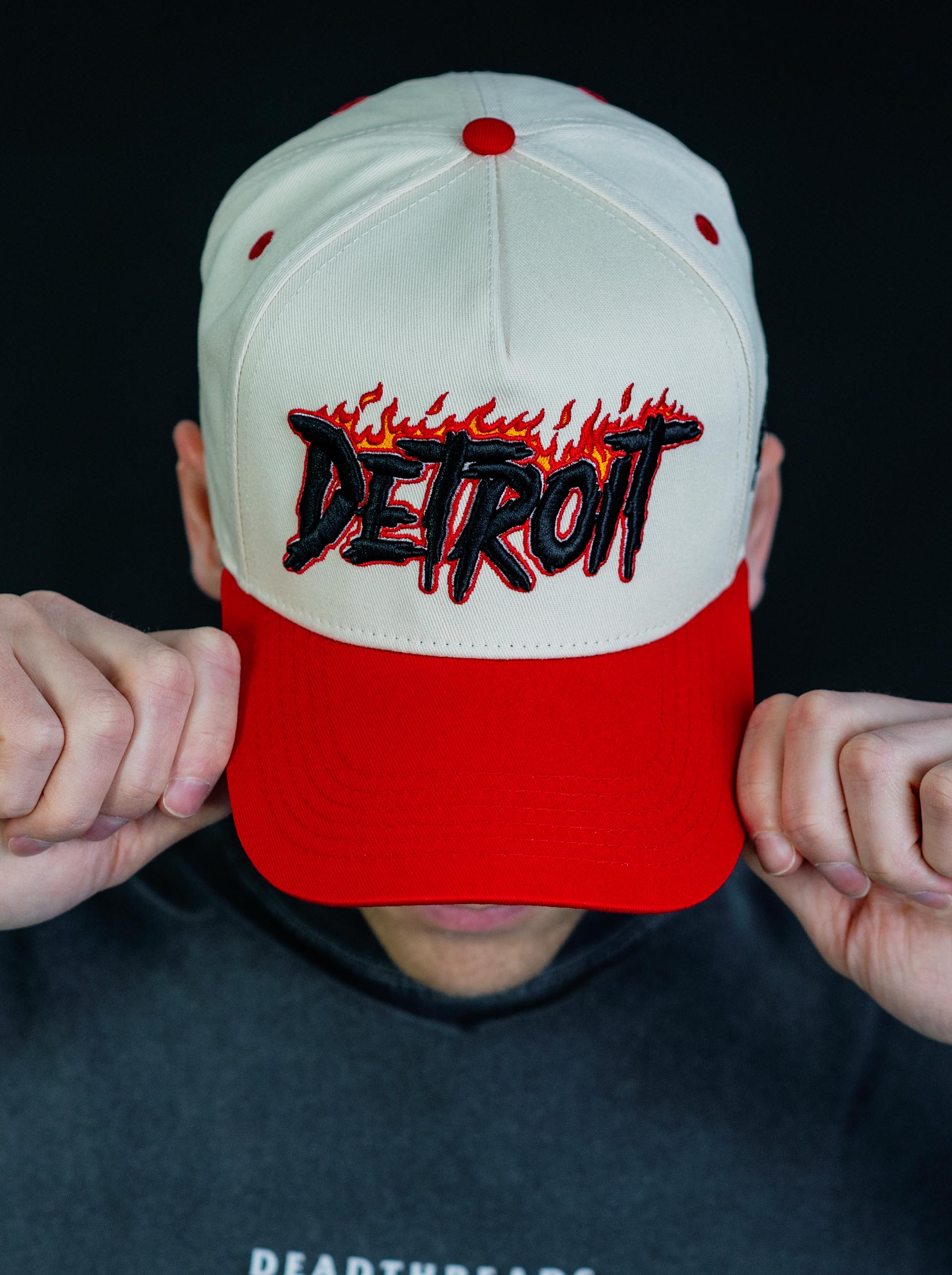 DETROIT RED FLAME HAT (LIMITED DROP) – – Dead Threads Apparel