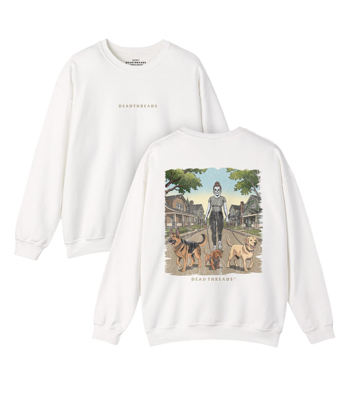 DOG WALKER (FEMALE) - “DT ESSENTIAL" CREWNECK SWEATSHIRT – Sweatshirt – Dead Threads Apparel