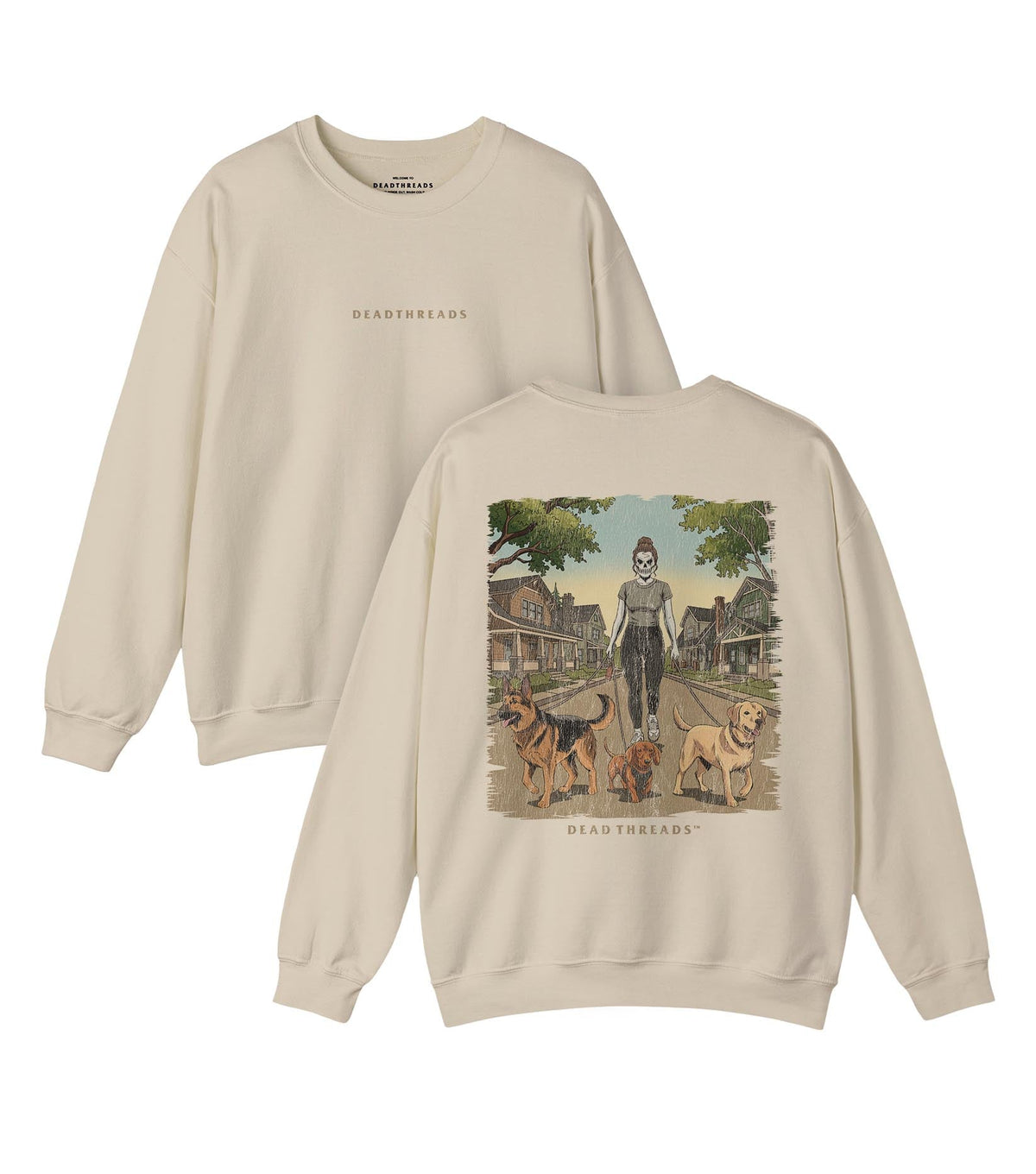 DOG WALKER (FEMALE) - “DT ESSENTIAL" CREWNECK SWEATSHIRT – Sweatshirt – Dead Threads Apparel