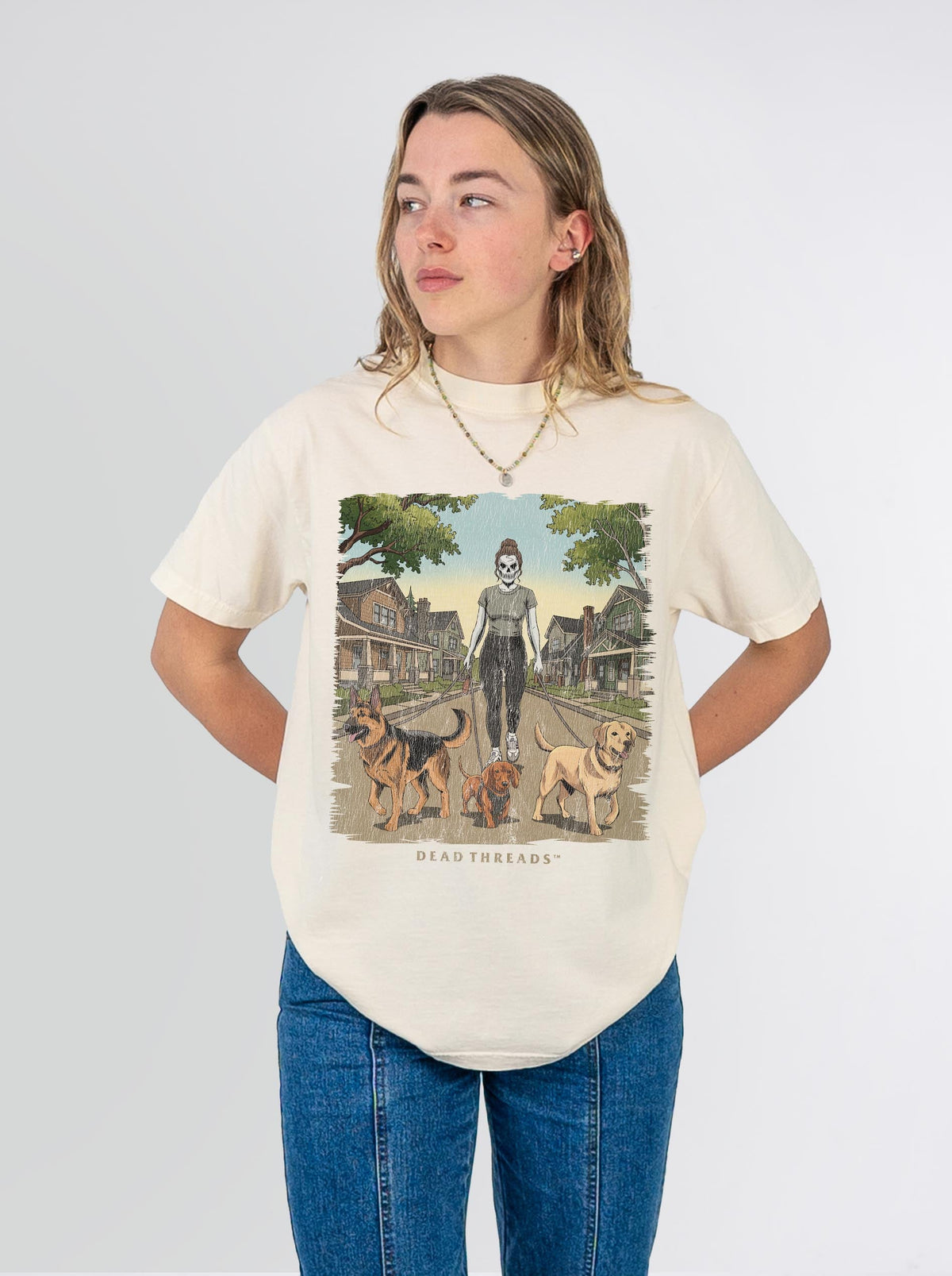 DOG WALKER (FEMALE) – T-Shirt – Dead Threads Apparel