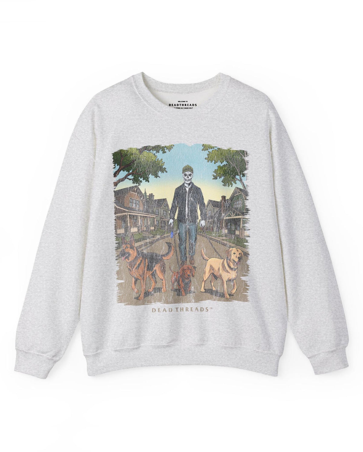 DOG WALKER (MALE) - CREWNECK SWEATSHIRT – Sweatshirt – Dead Threads Apparel