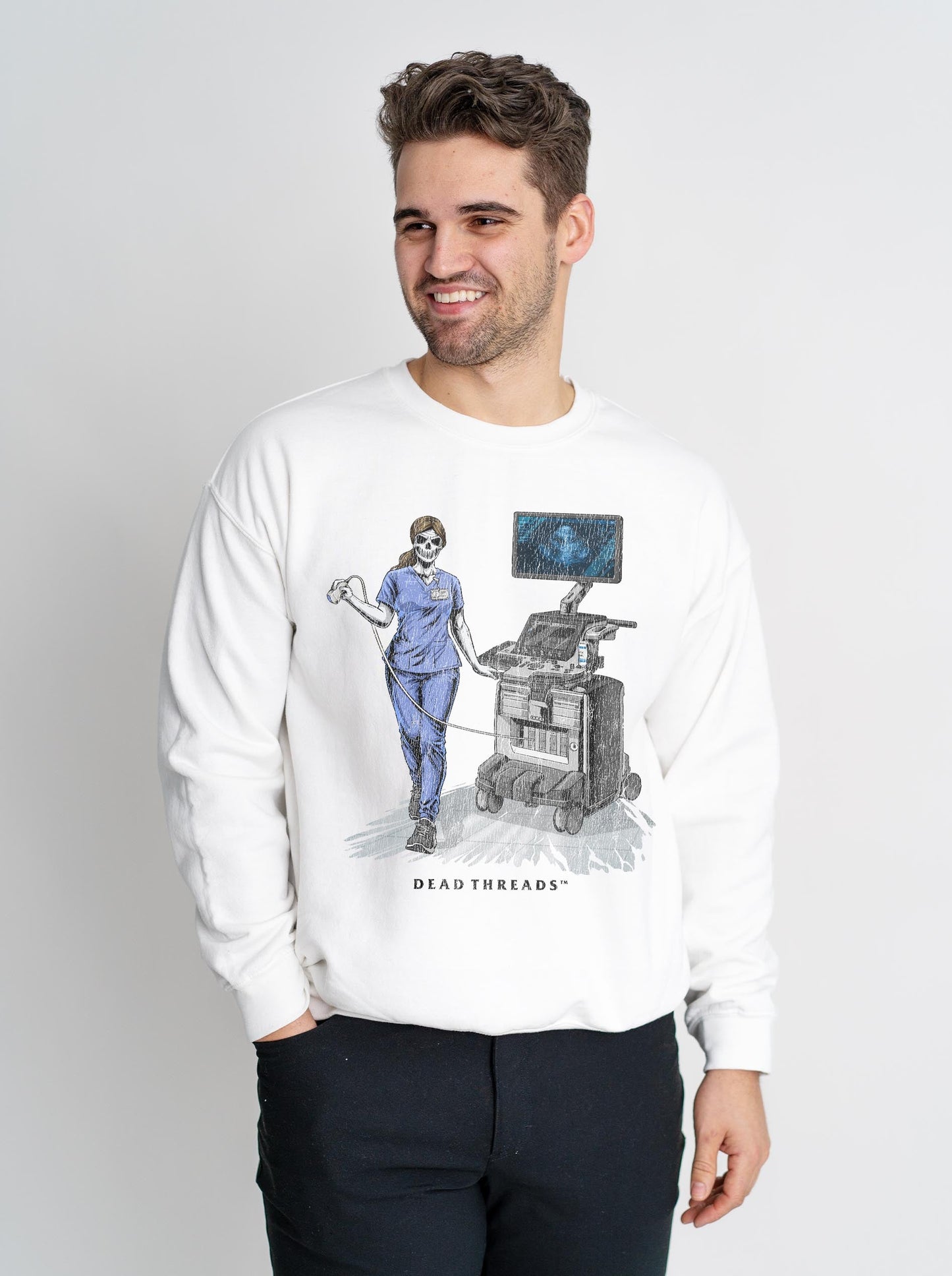 DOPPLER OF THE DEAD CREWNECK SWEATSHIRT – Sweatshirt – Dead Threads Apparel