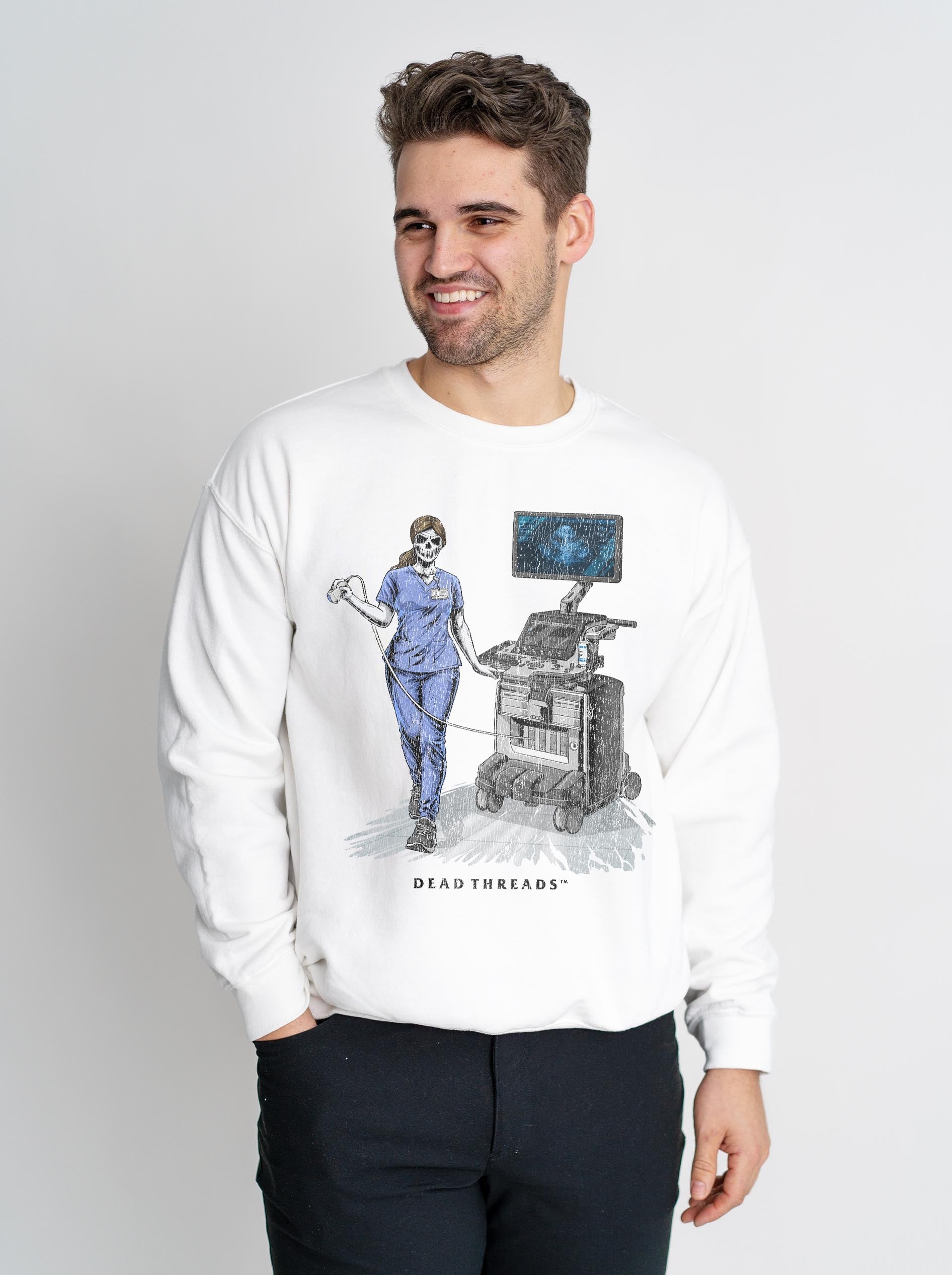 DOPPLER OF THE DEAD CREWNECK SWEATSHIRT – Sweatshirt – Dead Threads Apparel