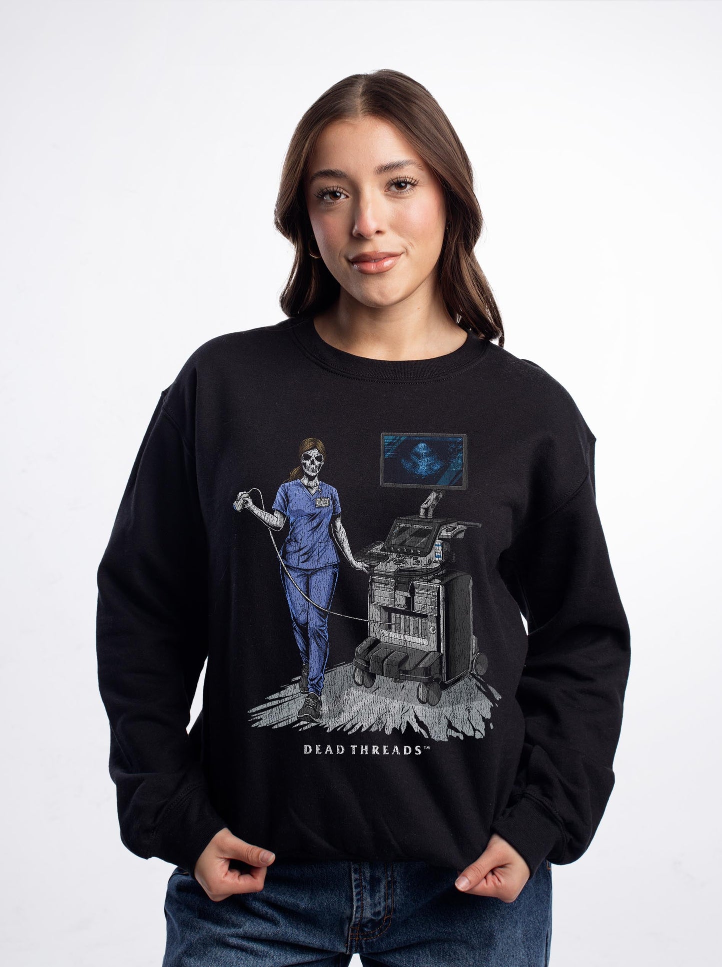 DOPPLER OF THE DEAD CREWNECK SWEATSHIRT – Sweatshirt – Dead Threads Apparel