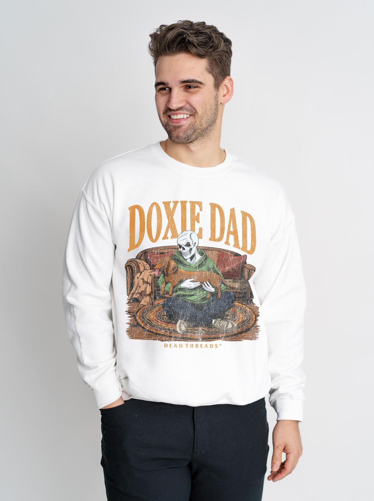 DOXIE DAD - CREWNECK SWEATSHIRT – Sweatshirt – Dead Threads Apparel