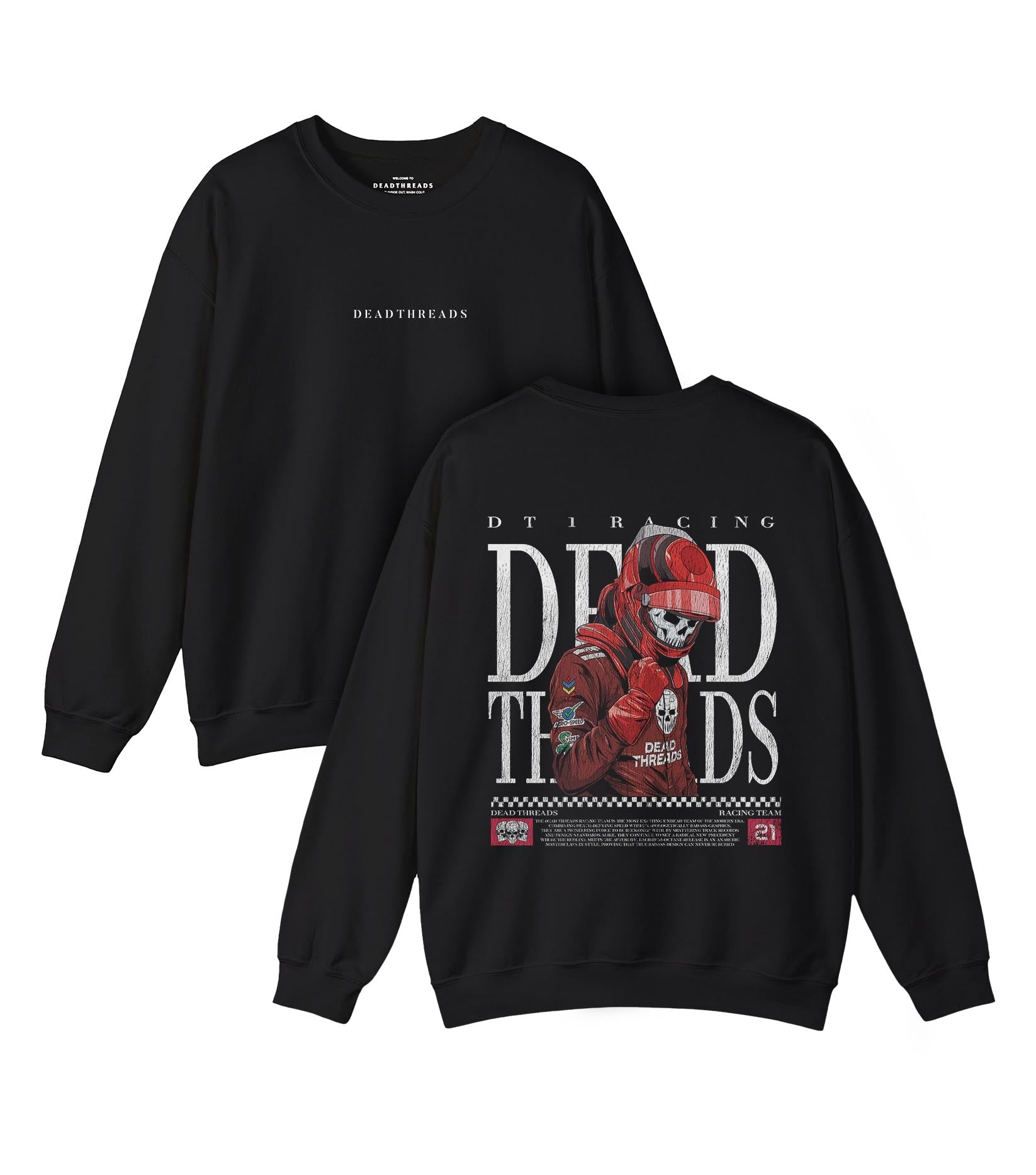 DT 1 RACING - “DT ESSENTIAL" CREWNECK SWEATSHIRT – Sweatshirt – Dead Threads Apparel
