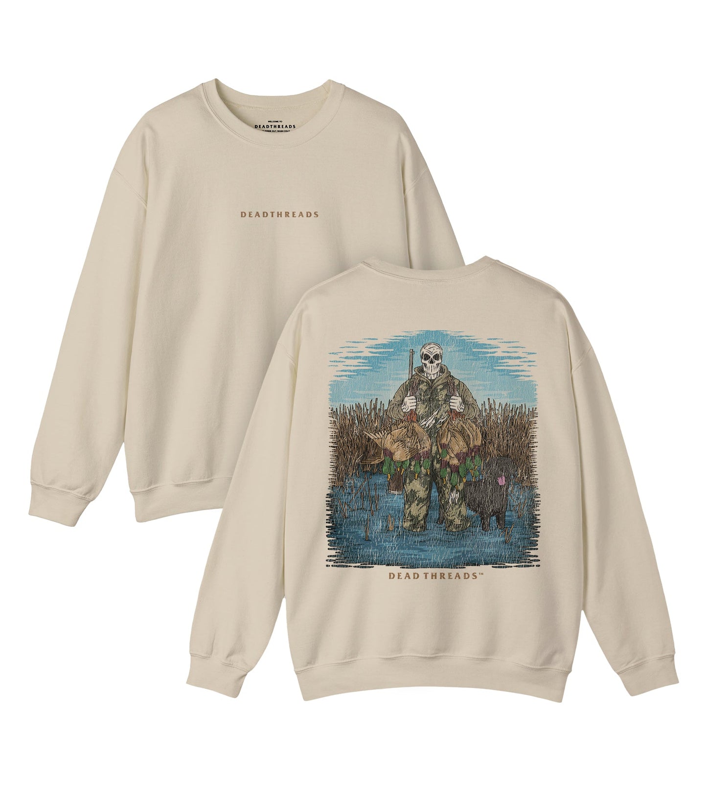 DUCK HUNTIN’ BLACK LAB - “DT ESSENTIAL" CREWNECK SWEATSHIRT – Sweatshirt – Dead Threads Apparel
