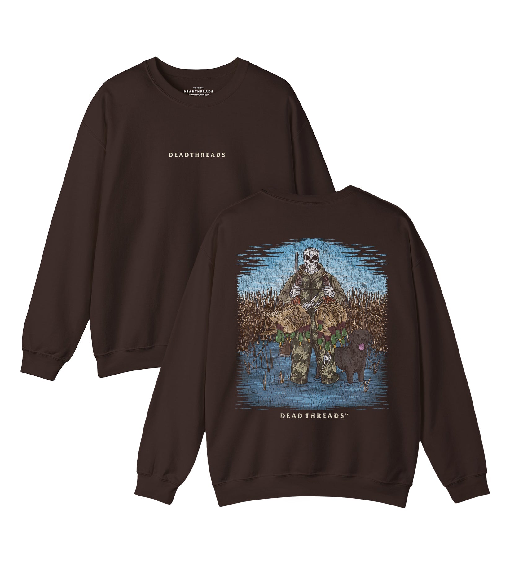 DUCK HUNTIN’ BLACK LAB - “DT ESSENTIAL" CREWNECK SWEATSHIRT – Sweatshirt – Dead Threads Apparel