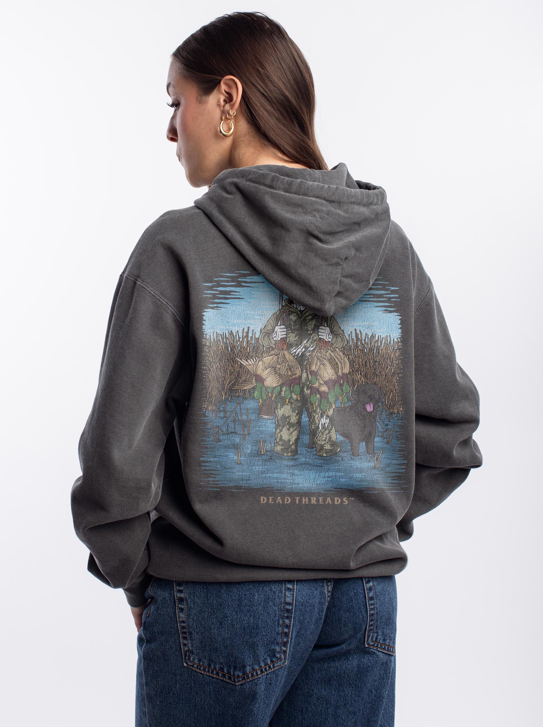 DUCK HUNTIN’ BLACK LAB - “DT ESSENTIAL" HOODIE – Hoodie – Dead Threads Apparel