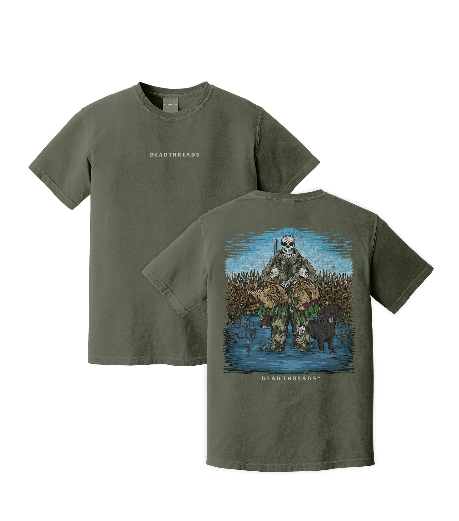 DUCK HUNTIN’ BLACK LAB - “DT ESSENTIAL" PREMIUM T - SHIRT – T-Shirt – Dead Threads Apparel