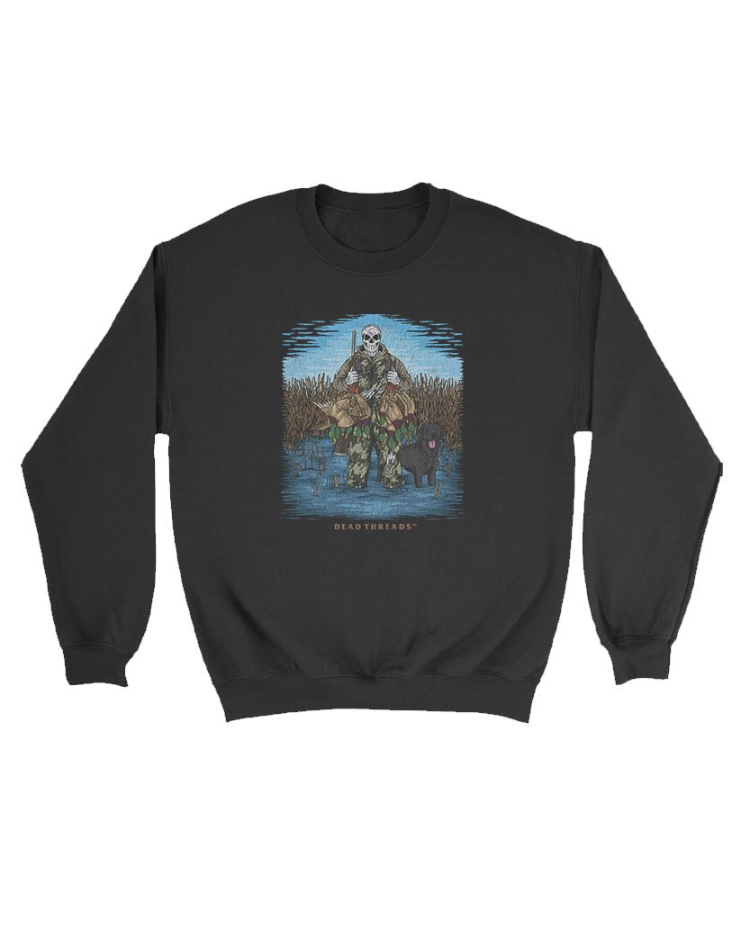 DUCK HUNTIN’ BLACK LAB KIDS CREWNECK SWEATSHIRT – Kids clothes – Dead Threads Apparel
