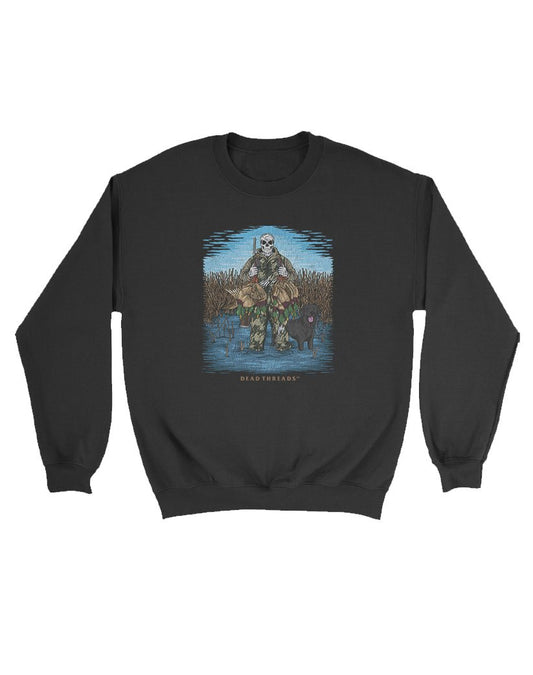 DUCK HUNTIN’ BLACK LAB KIDS CREWNECK SWEATSHIRT – Kids clothes – Dead Threads Apparel