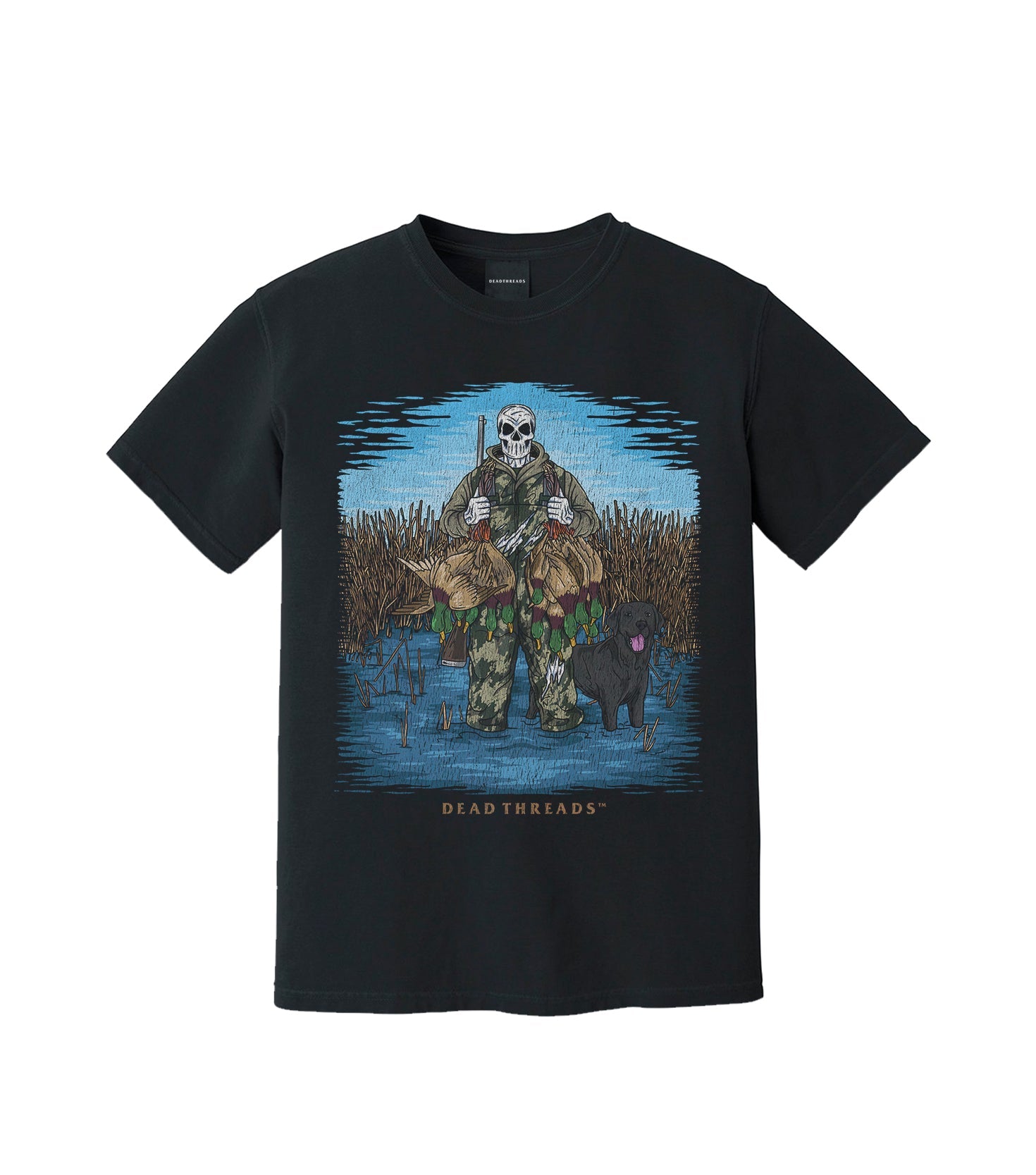 DUCK HUNTIN’ BLACK LAB – T-Shirt – Dead Threads Apparel