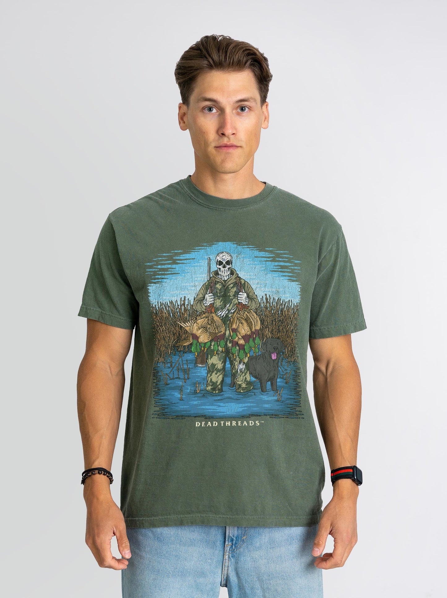 DUCK HUNTIN’ BLACK LAB – T-Shirt – Dead Threads Apparel