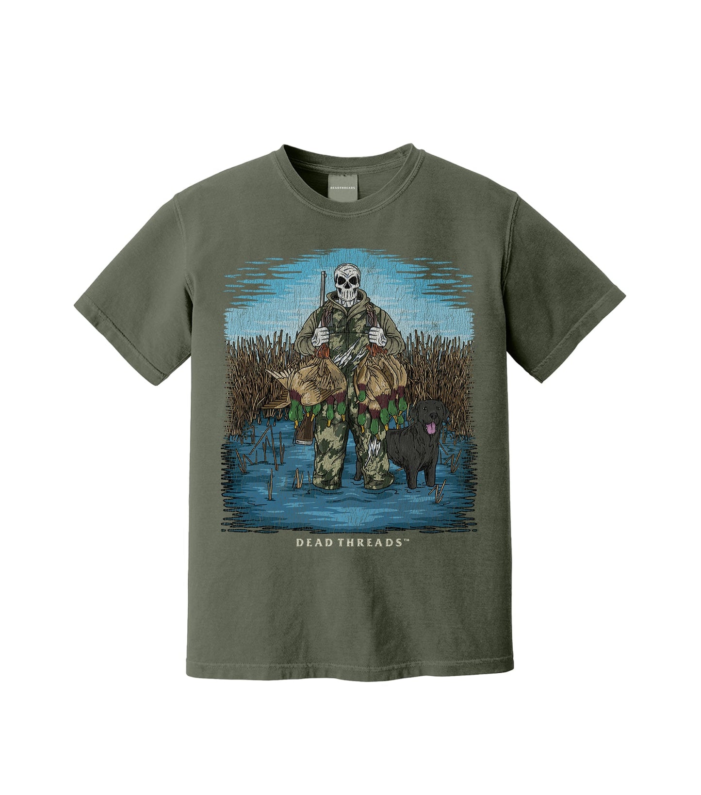 DUCK HUNTIN’ BLACK LAB – T-Shirt – Dead Threads Apparel