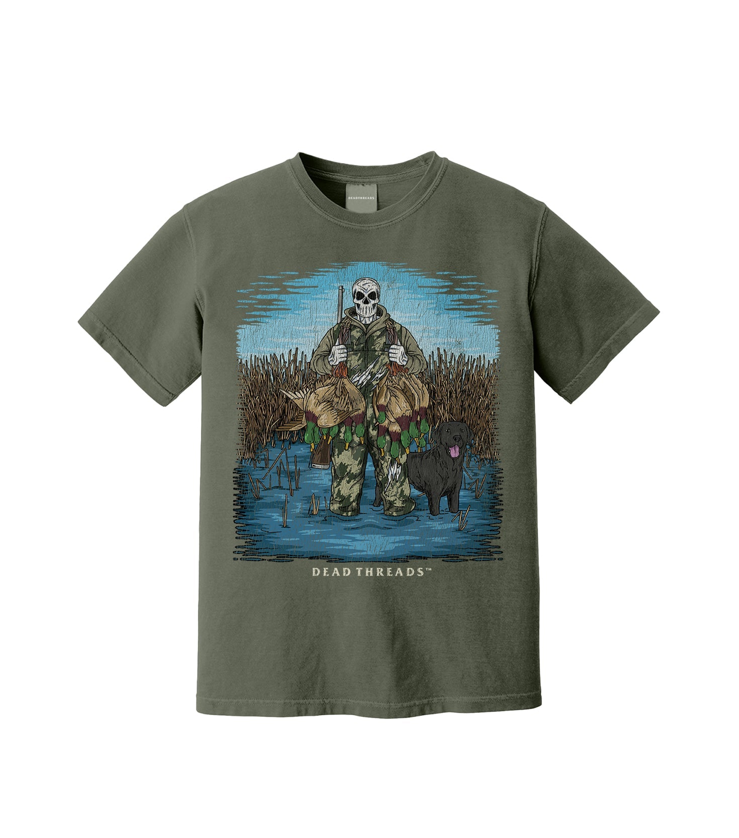 DUCK HUNTIN’ BLACK LAB – T-Shirt – Dead Threads Apparel