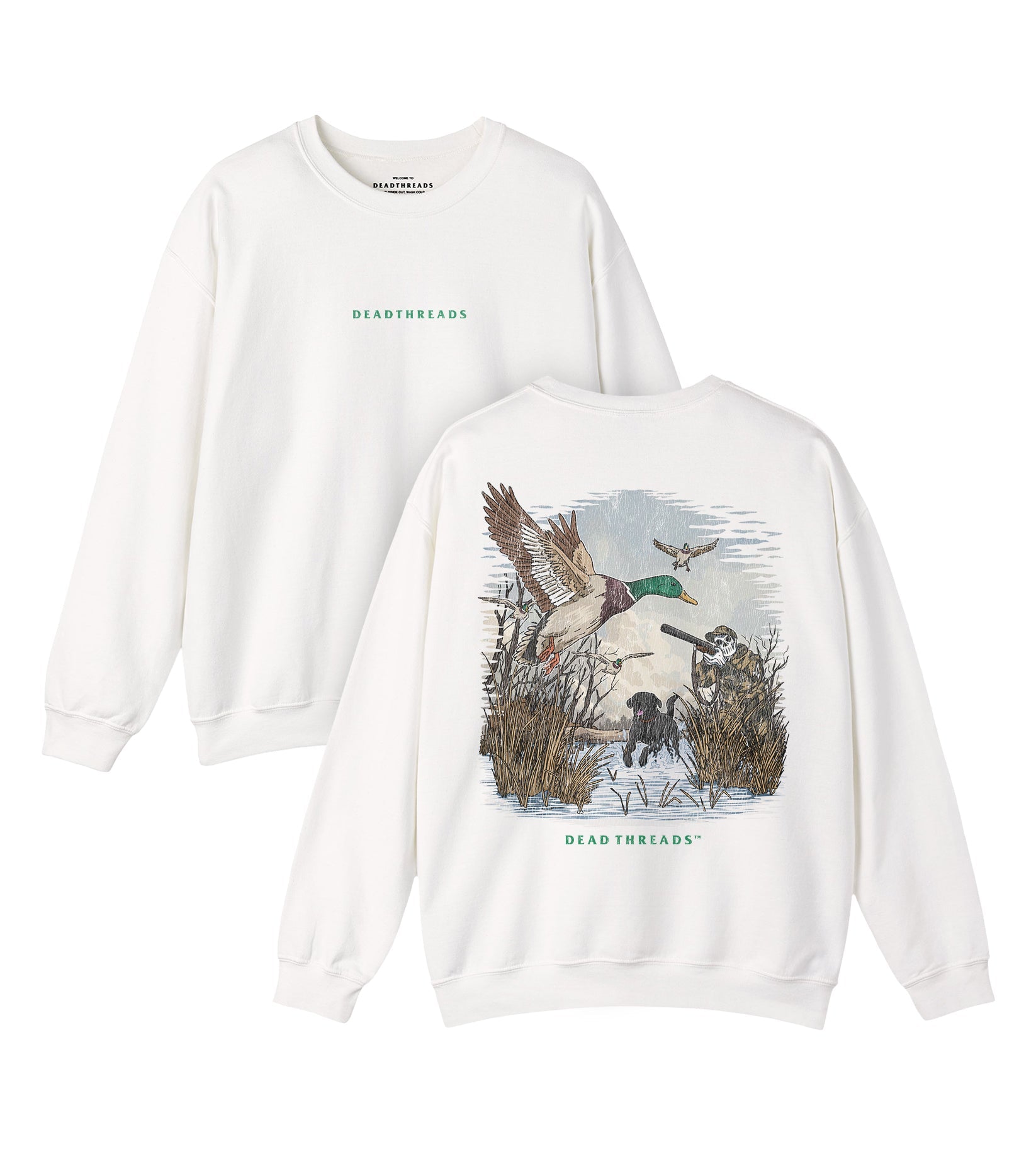 DUCK HUNTIN’ v2 - “DT ESSENTIAL" CREWNECK SWEATSHIRT – Sweatshirt – Dead Threads Apparel