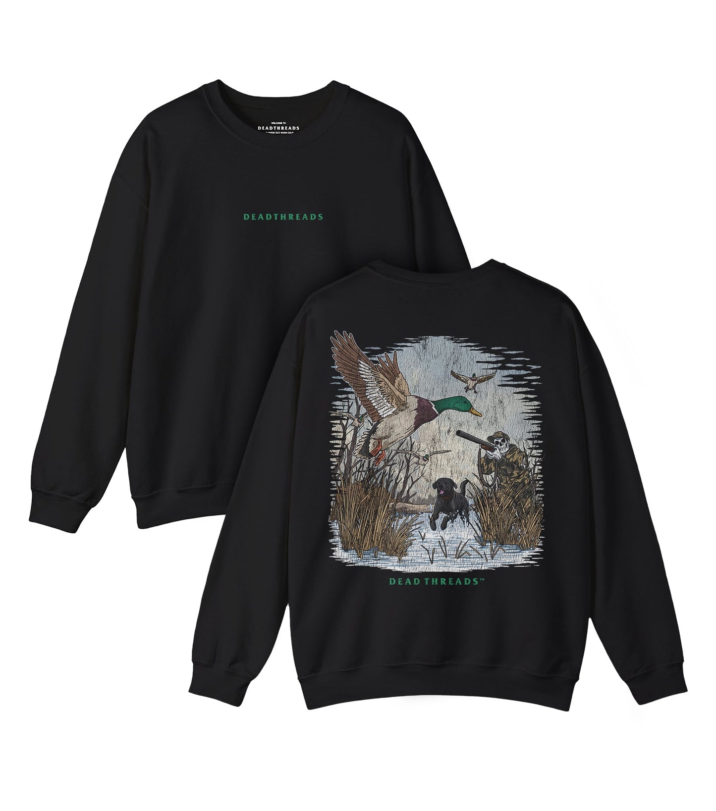DUCK HUNTIN’ v2 - “DT ESSENTIAL" CREWNECK SWEATSHIRT – Sweatshirt – Dead Threads Apparel