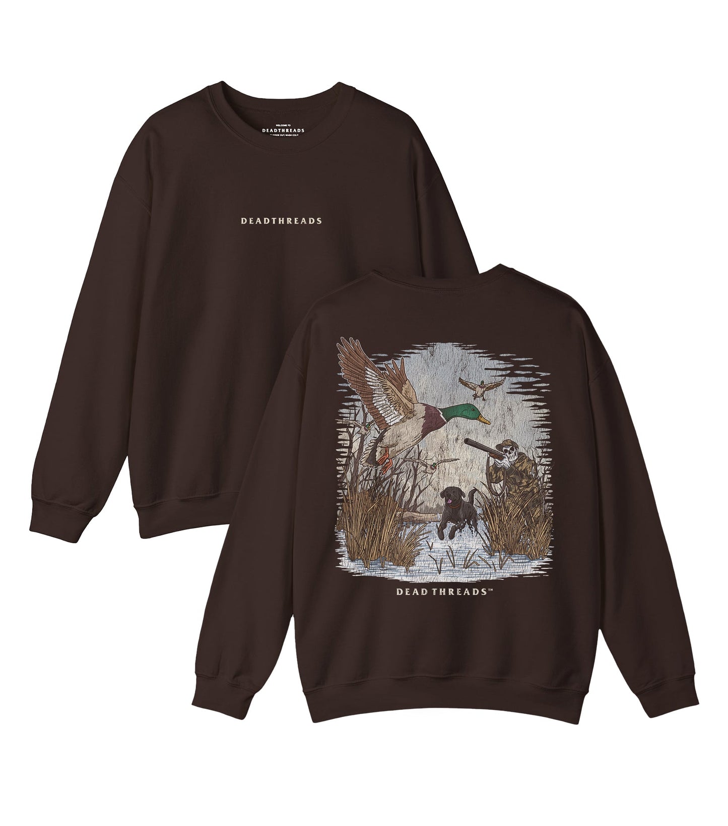 DUCK HUNTIN’ v2 - “DT ESSENTIAL" CREWNECK SWEATSHIRT – Sweatshirt – Dead Threads Apparel
