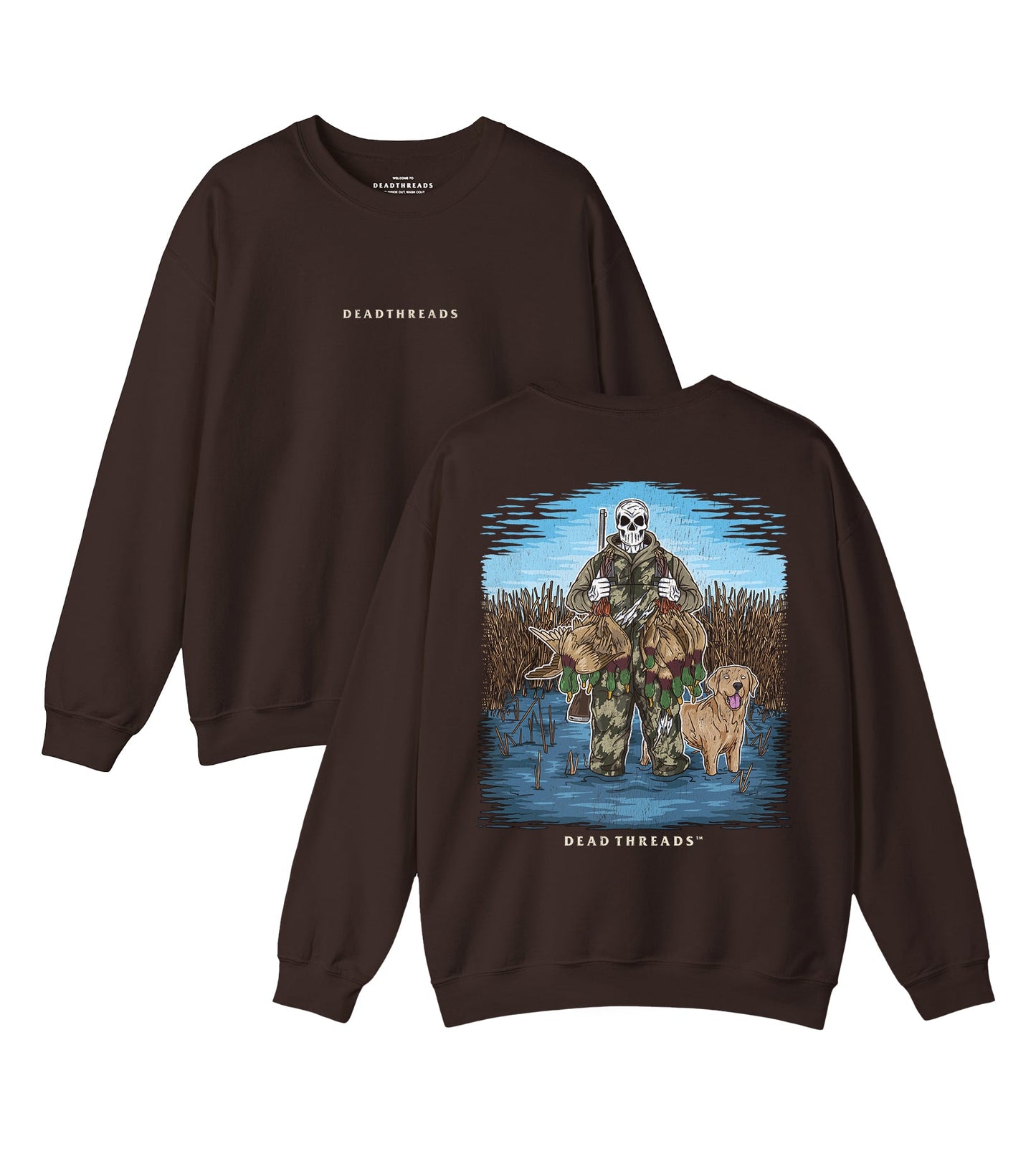 DUCK HUNTIN’ YELLOW LAB - “DT ESSENTIAL" CREWNECK SWEATSHIRT – Sweatshirt – Dead Threads Apparel
