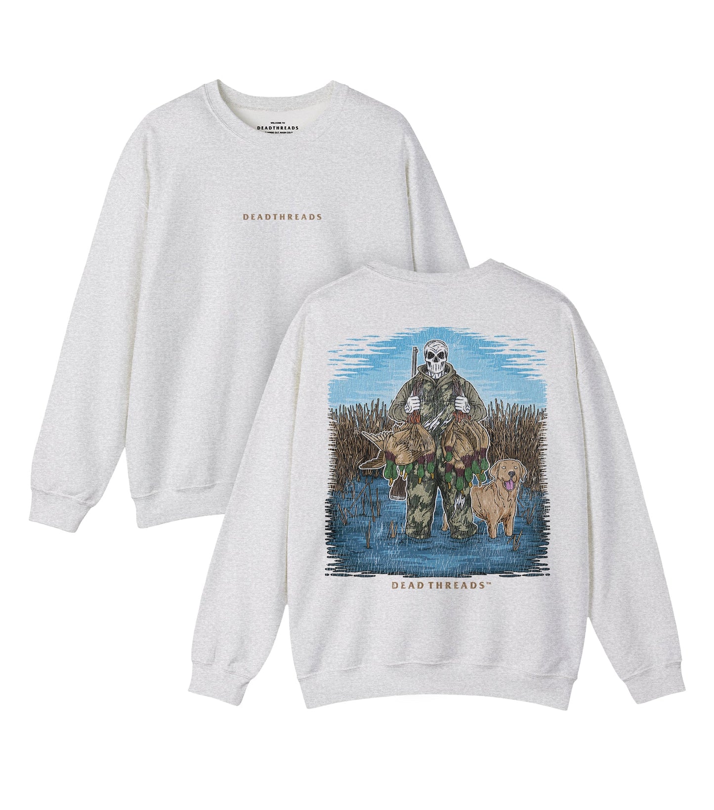 DUCK HUNTIN’ YELLOW LAB - “DT ESSENTIAL" CREWNECK SWEATSHIRT – Sweatshirt – Dead Threads Apparel