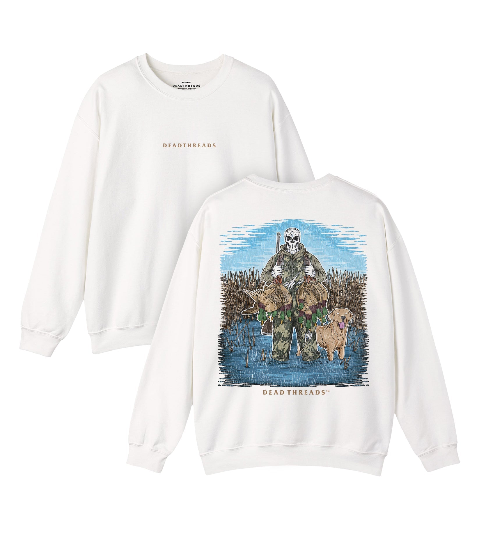 DUCK HUNTIN’ YELLOW LAB - “DT ESSENTIAL" CREWNECK SWEATSHIRT – Sweatshirt – Dead Threads Apparel
